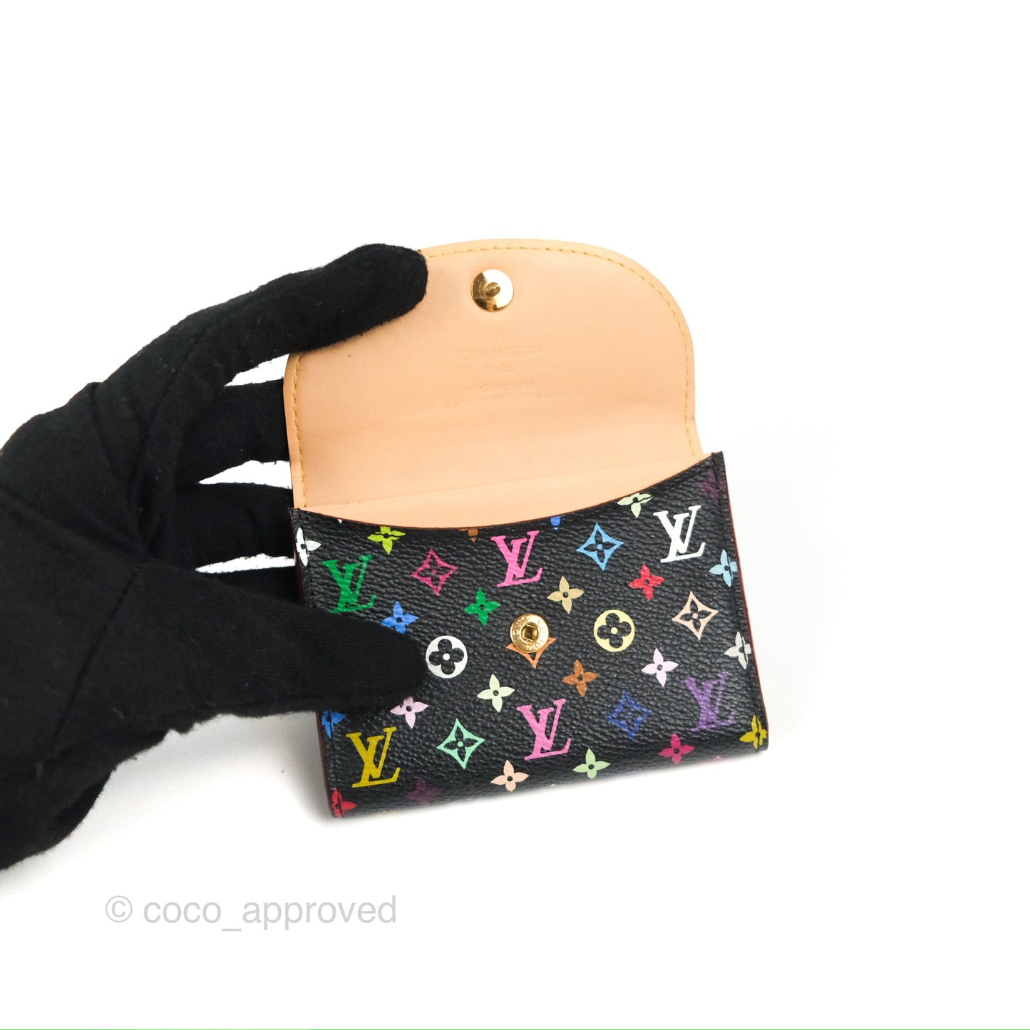 Louis Vuitton Monogram Multicolor Business Card Holder Black
