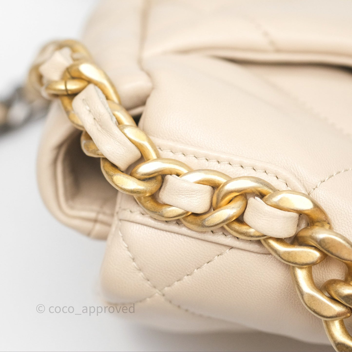 Chanel 19 Small Beige Mixed Hardware