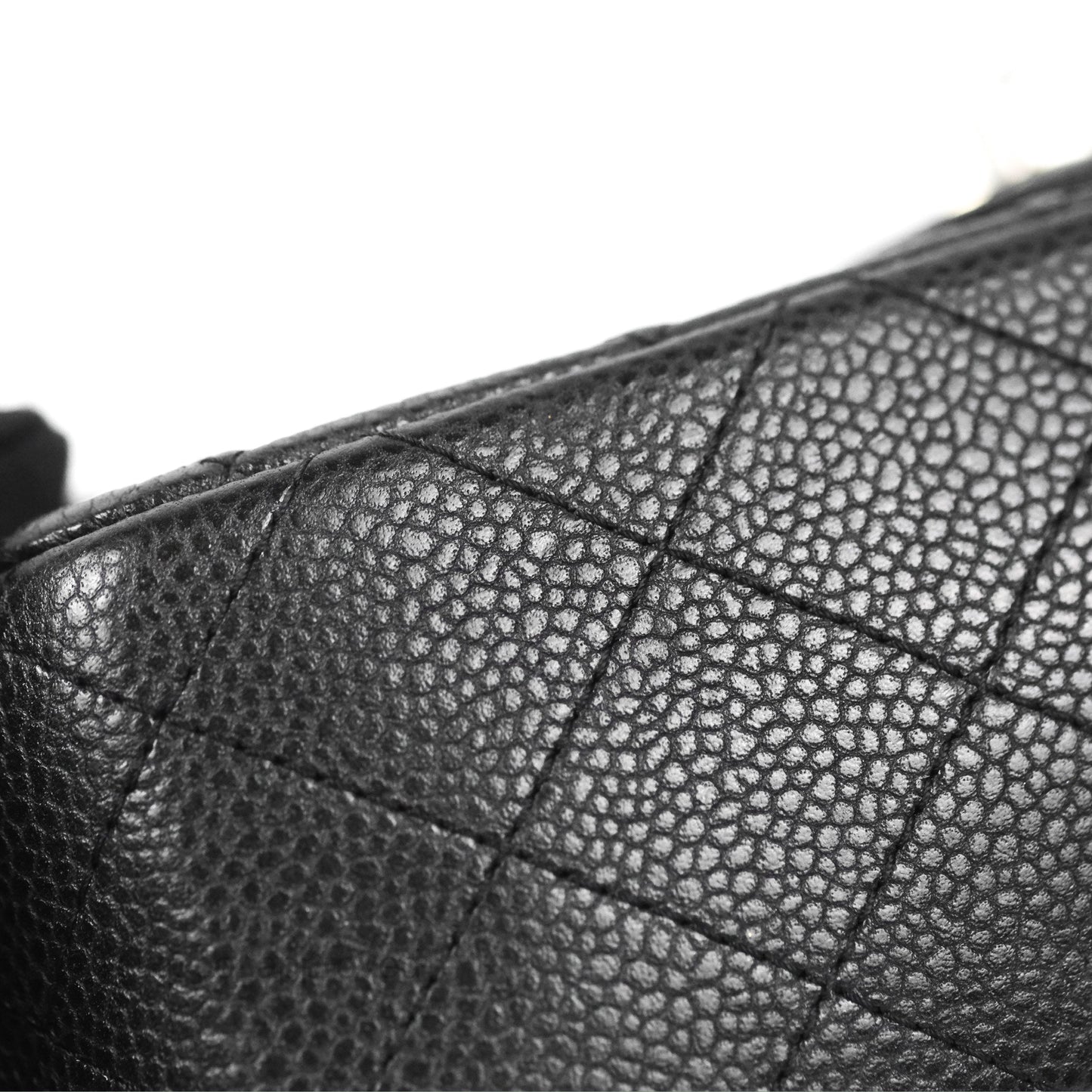 Chanel Quilted Mini Rectangular Flap Black Caviar Silver Hardware