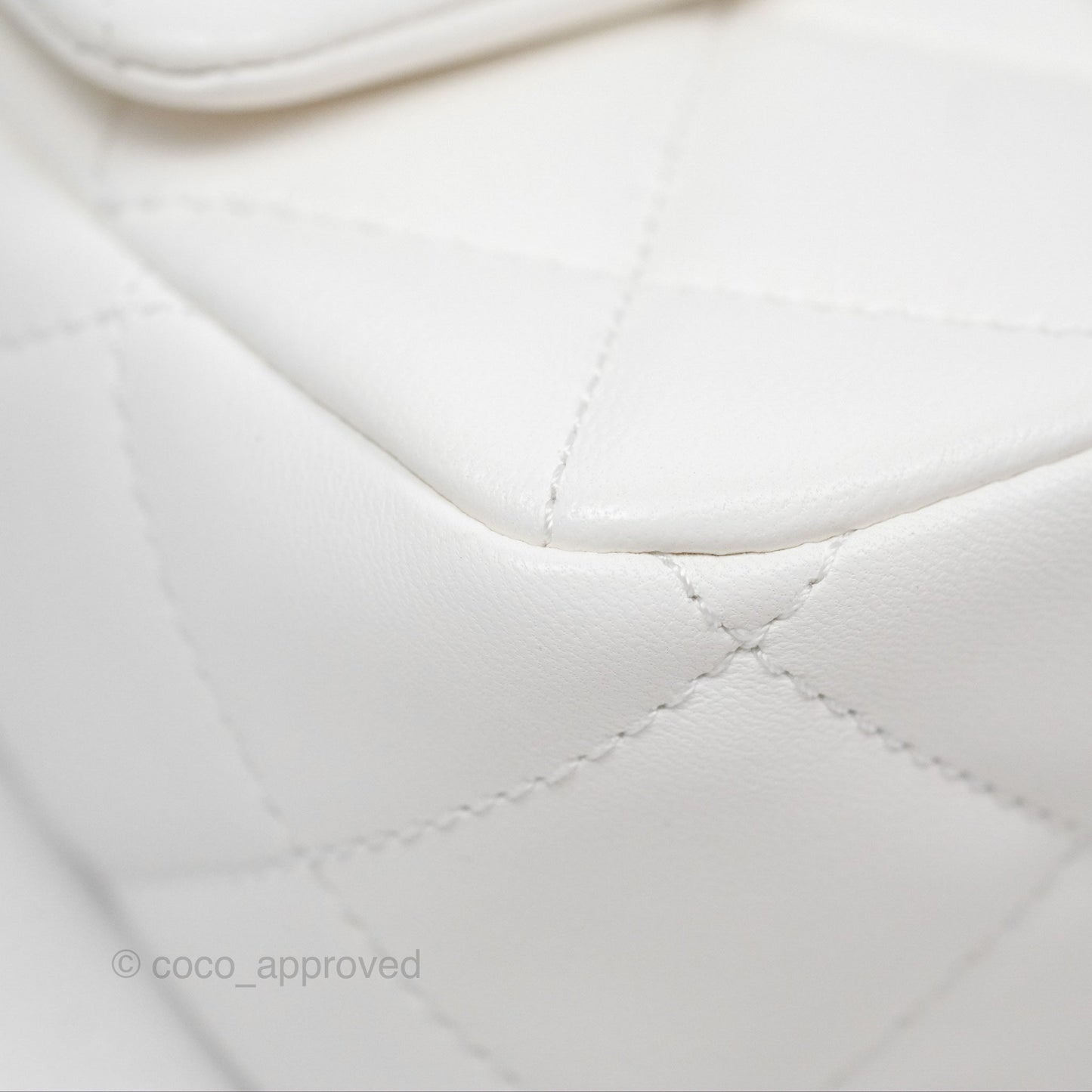 Chanel Quilted My Perfect Mini With Pearl White Lambskin Aged Gold Hardware 21K