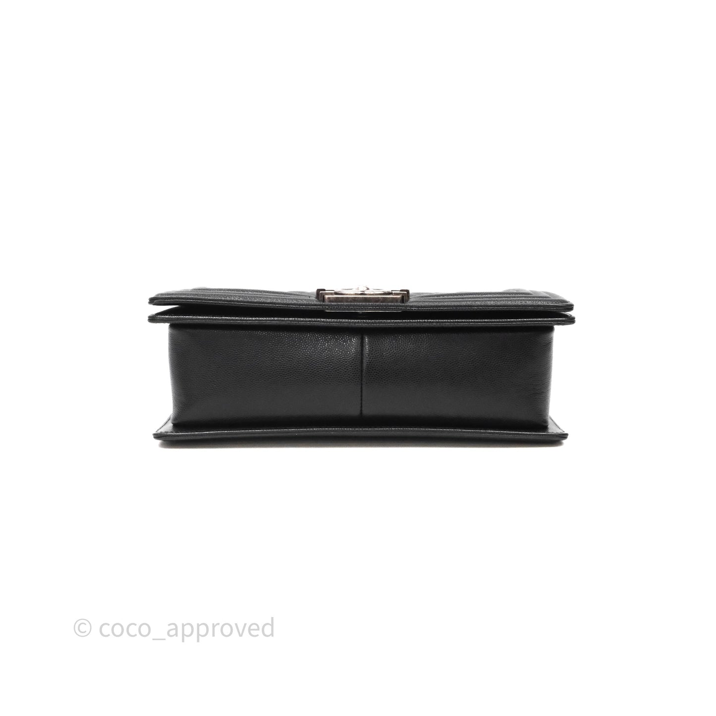 Chanel Quilted Medium Boy Black Caviar Ruthenium Hardware