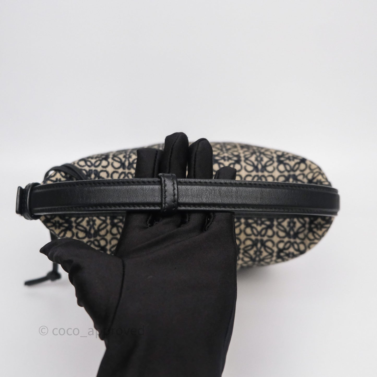 Loewe Small Cubi bag in Anagram Jacquard & Calfskin Navy/Black