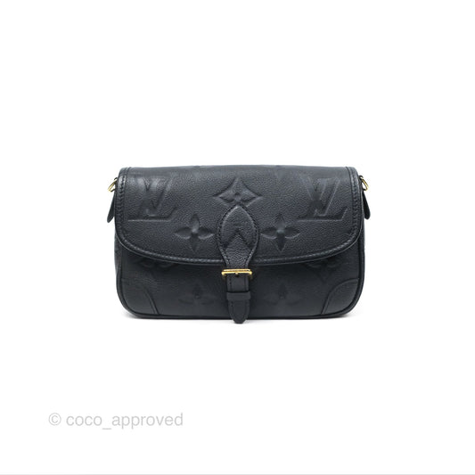 Louis Vuitton Diane Black Monogram Empreinte Leather