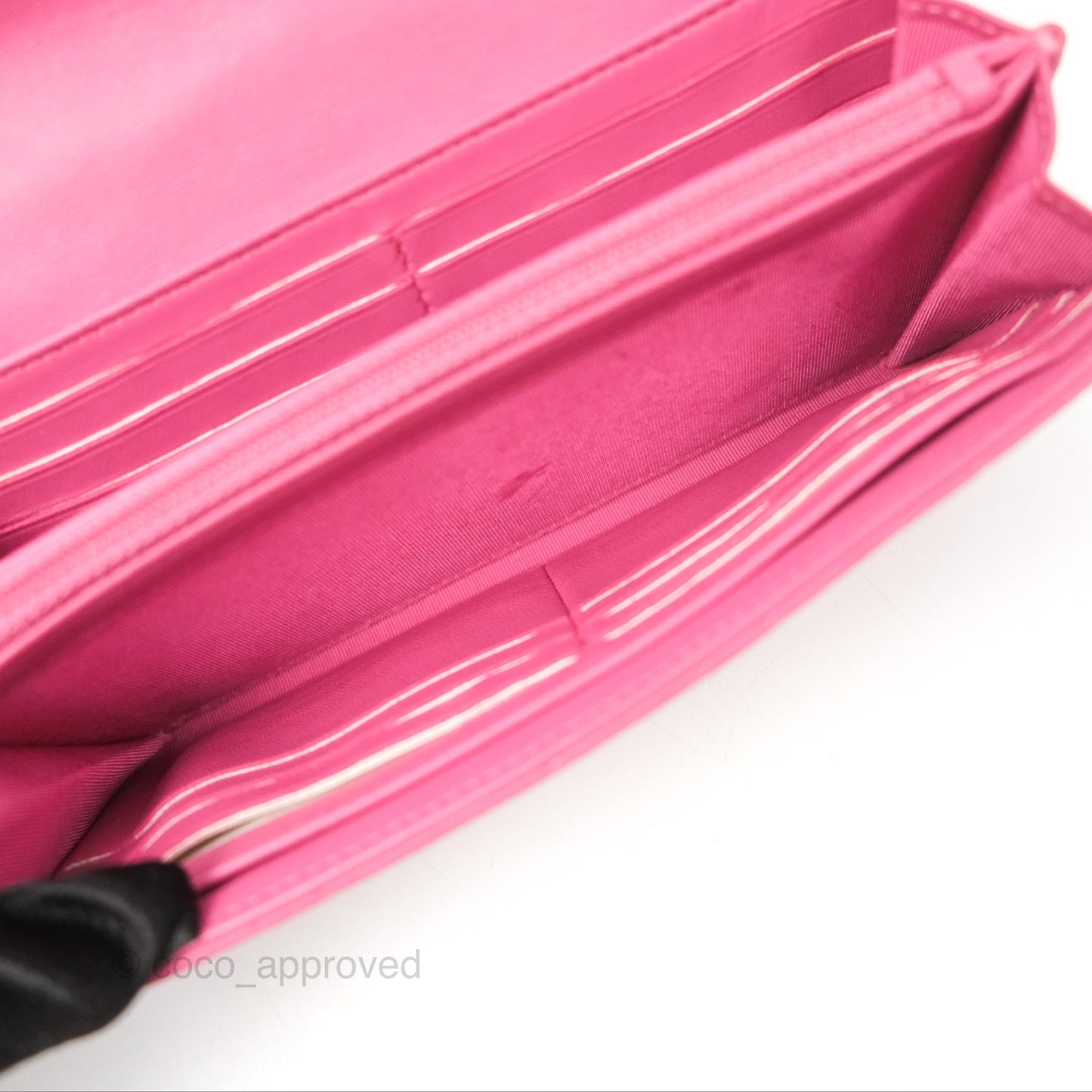 Chanel Classic Quilted Long Wallet Pink Lambskin Gold Hardware