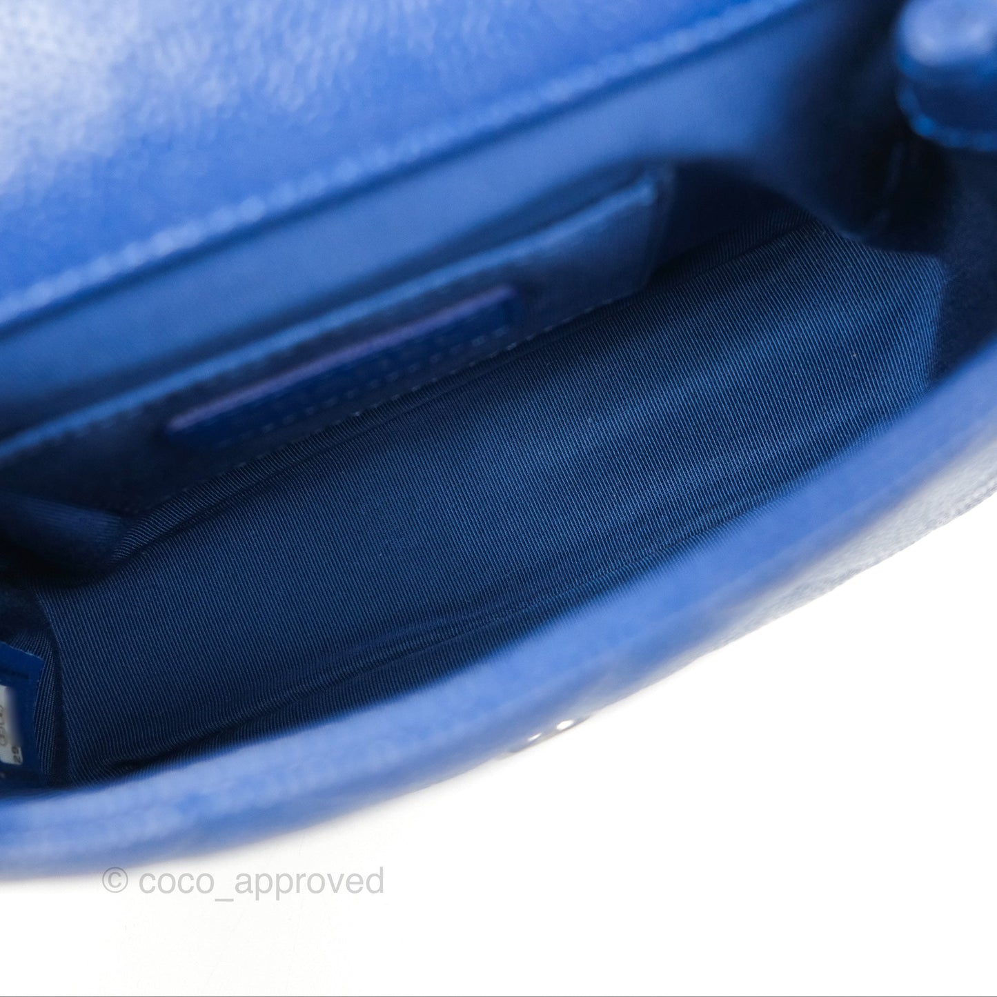 Chanel Quilted Mini Square Flap Bag Dark Blue Caviar Incognito