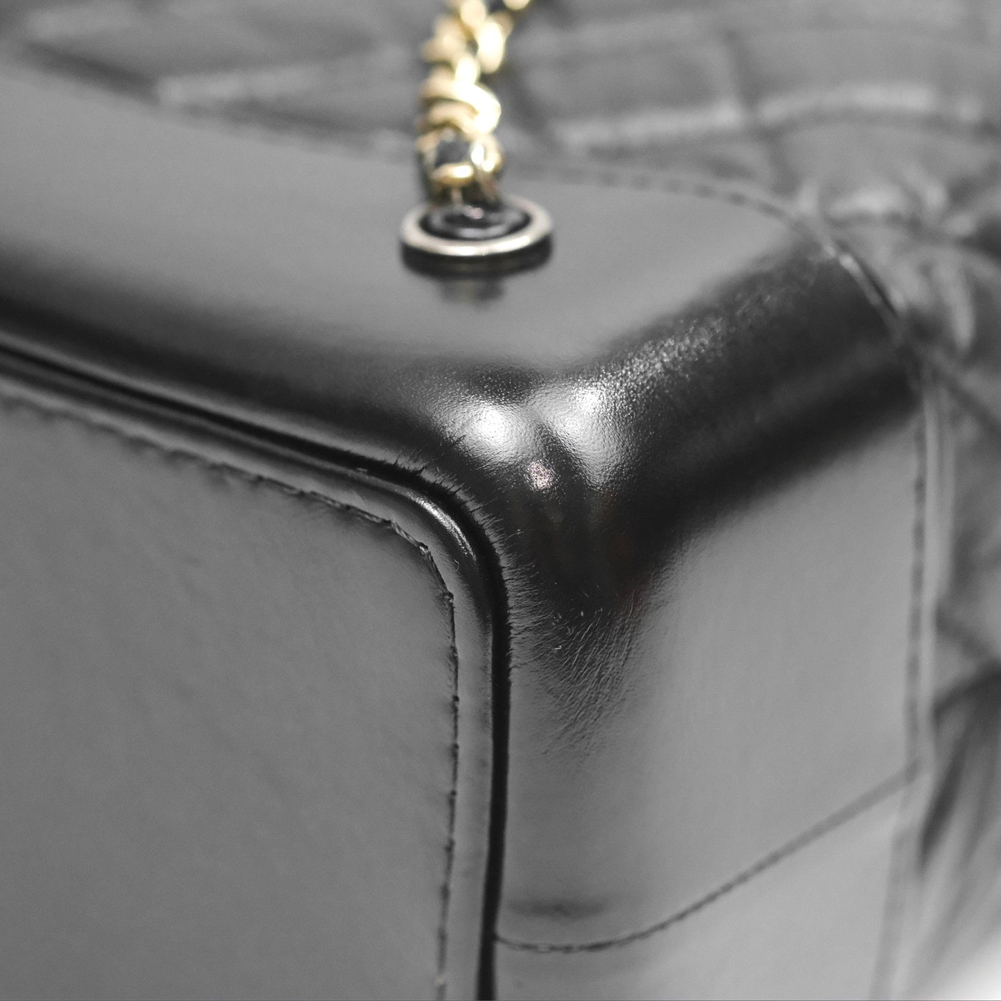 Chanel Medium Chevron Gabrielle Backpack Black Aged Calfskin
