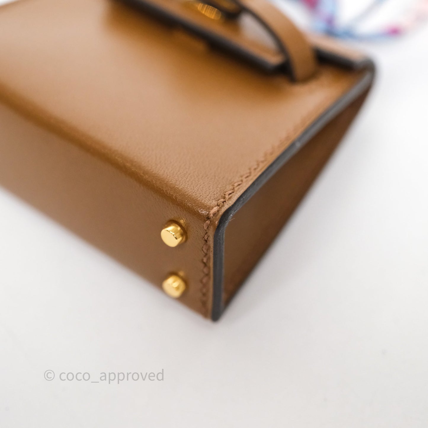 Hermes Mini Kelly Twilly Bag Charm Alezan 3G Tadelakt
