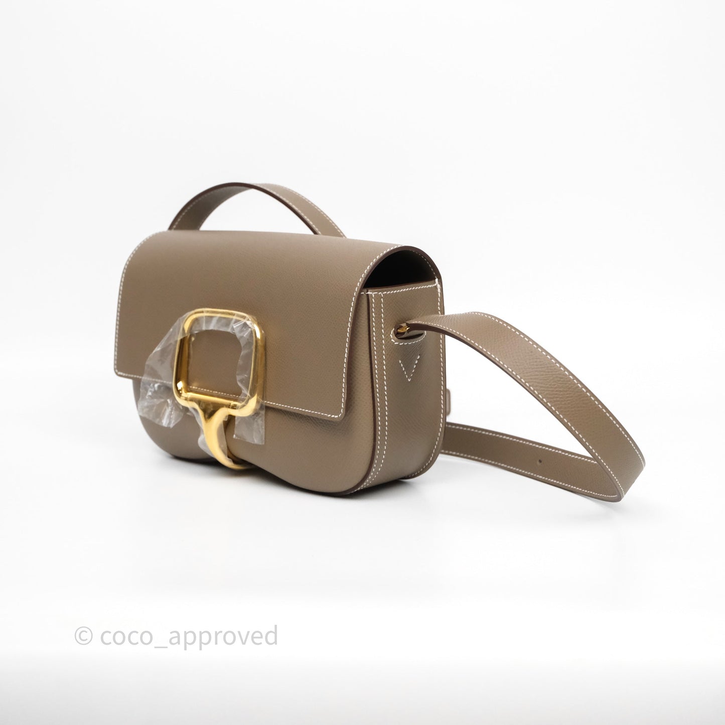 Hermès Della Cavalleria Elan Bag Etoupe Gold Hardware