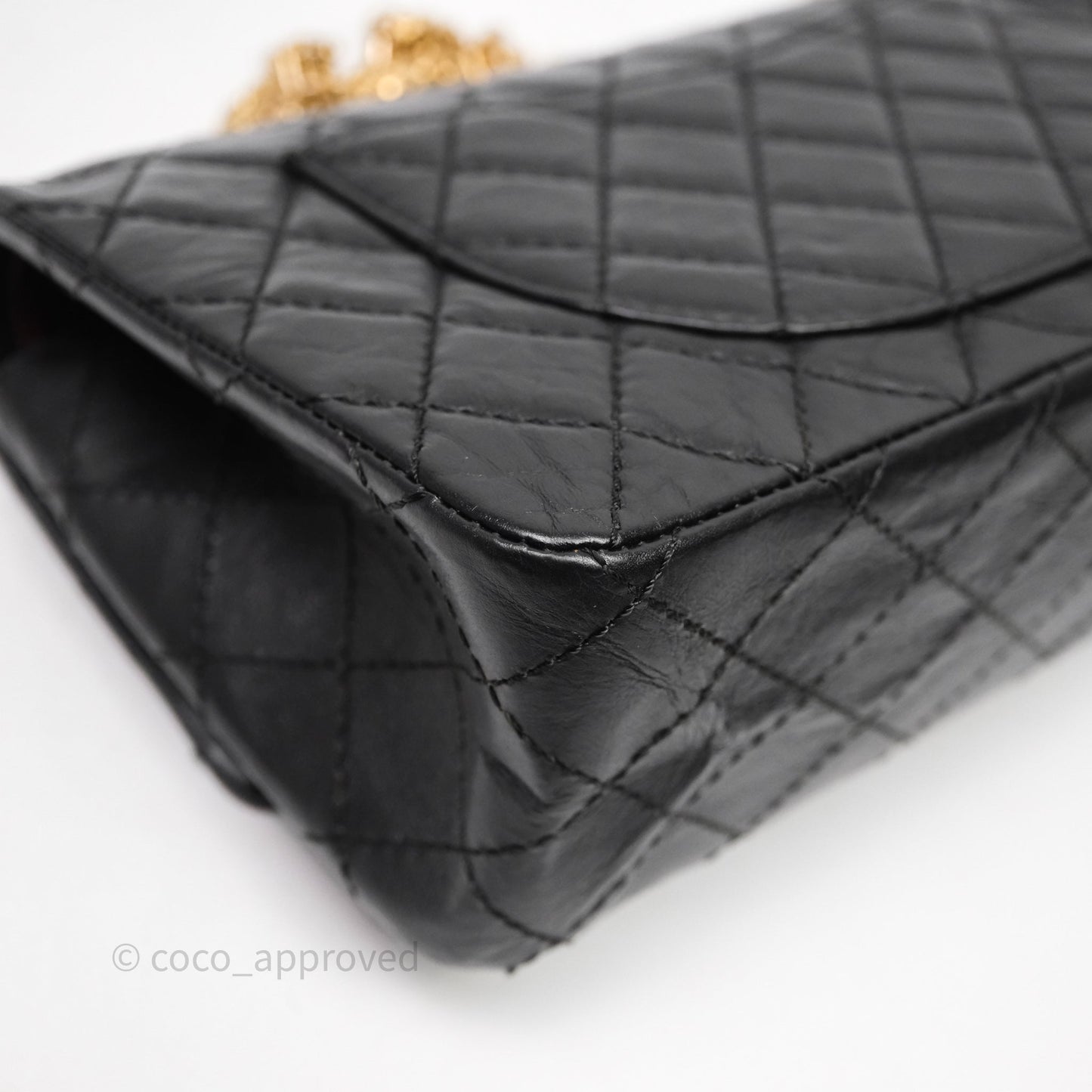 Chanel Reissue 225 Flap Black Aged Calfskin Gold Hardware