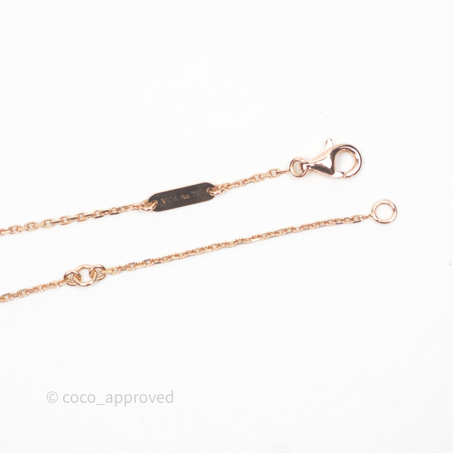 Van Cleef & Arpels Vintage Alhambra Pendant  Grey Mother-of-pearl Diamond Rose Gold