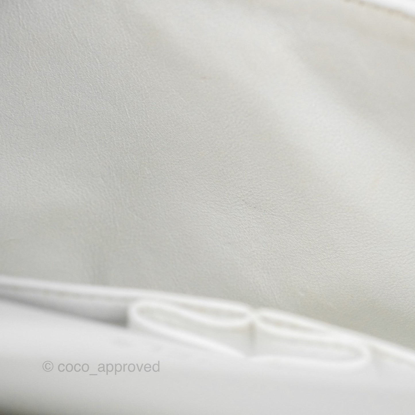 Chanel Classic M/L Medium Double Flap White Caviar Silver Hardware