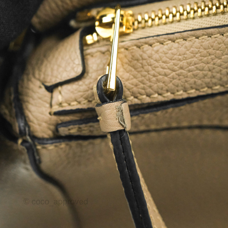 Loewe Mini Puzzle Bag Sand Mink Calfskin Gold Hardware