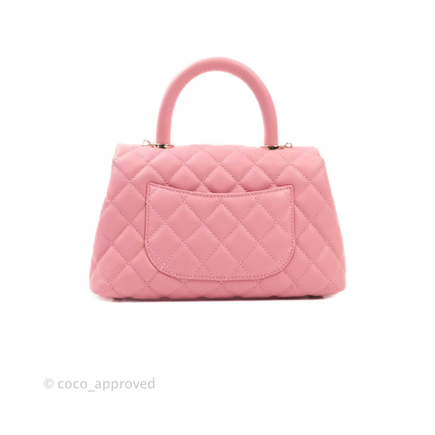 Chanel Mini (Small) Coco Handle Quilted Pink Caviar Gold Hardware 20A