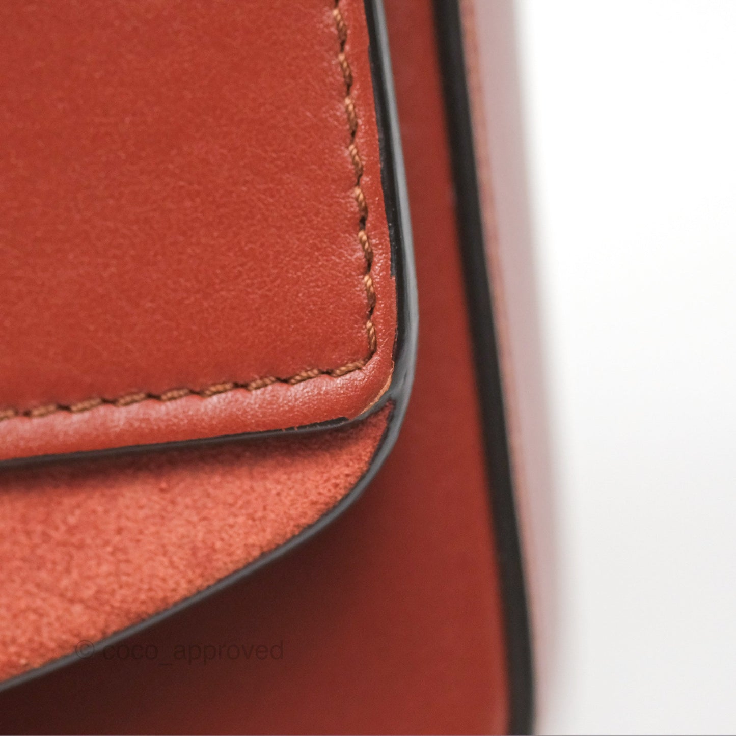 Chloé Mini C Bag Sepia Brown Shiny/Suede Calfskin