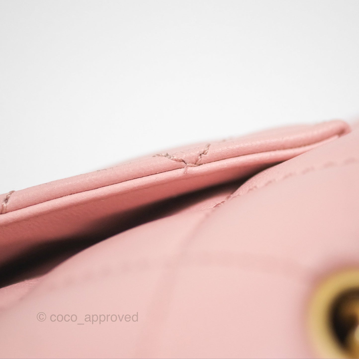 Chanel Sweet Camellia Mini Rectangular Flap Pink Lambskin Aged Gold Hardware 23S