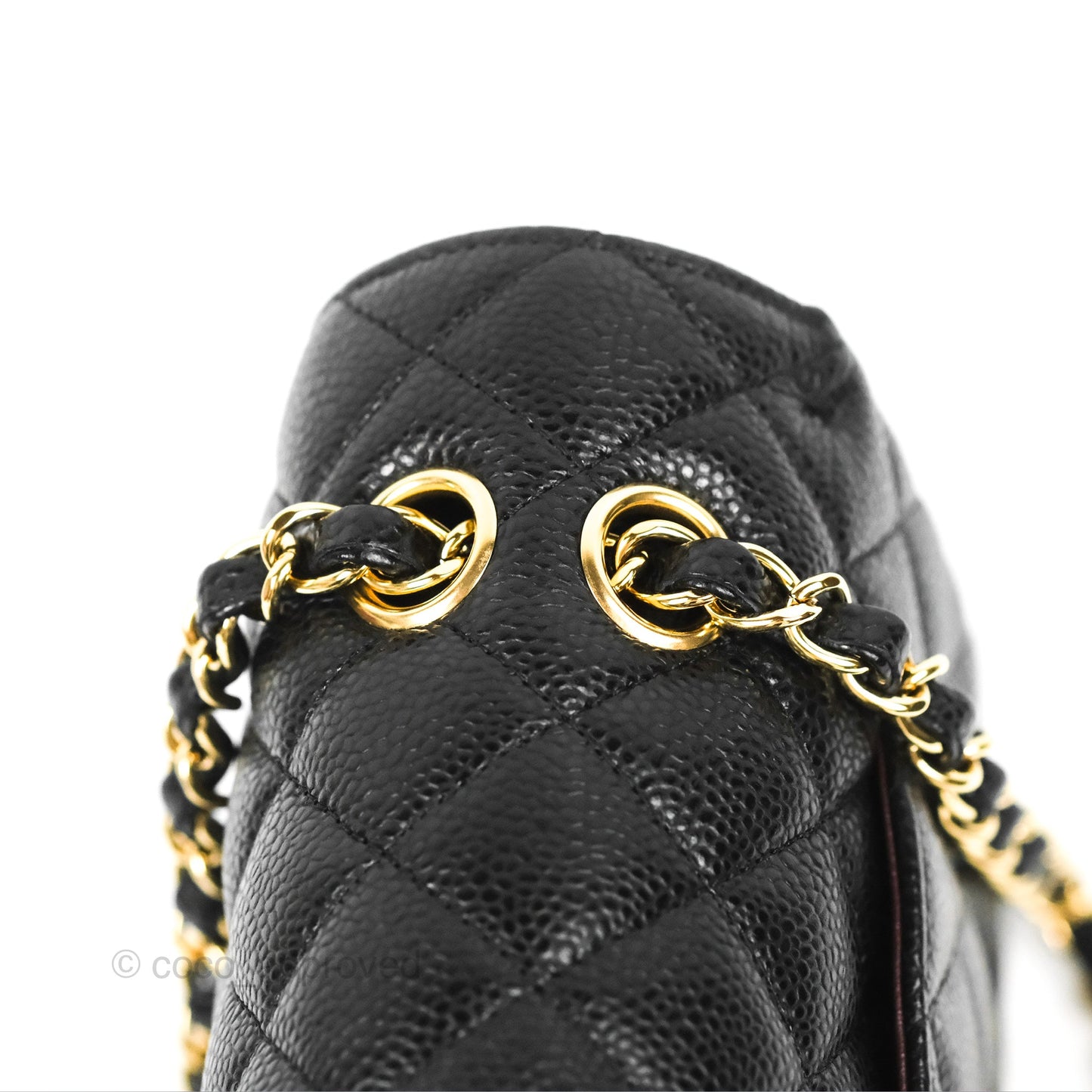 Chanel Classic M/L Medium Flap Quilted Black Caviar Gold Hardware