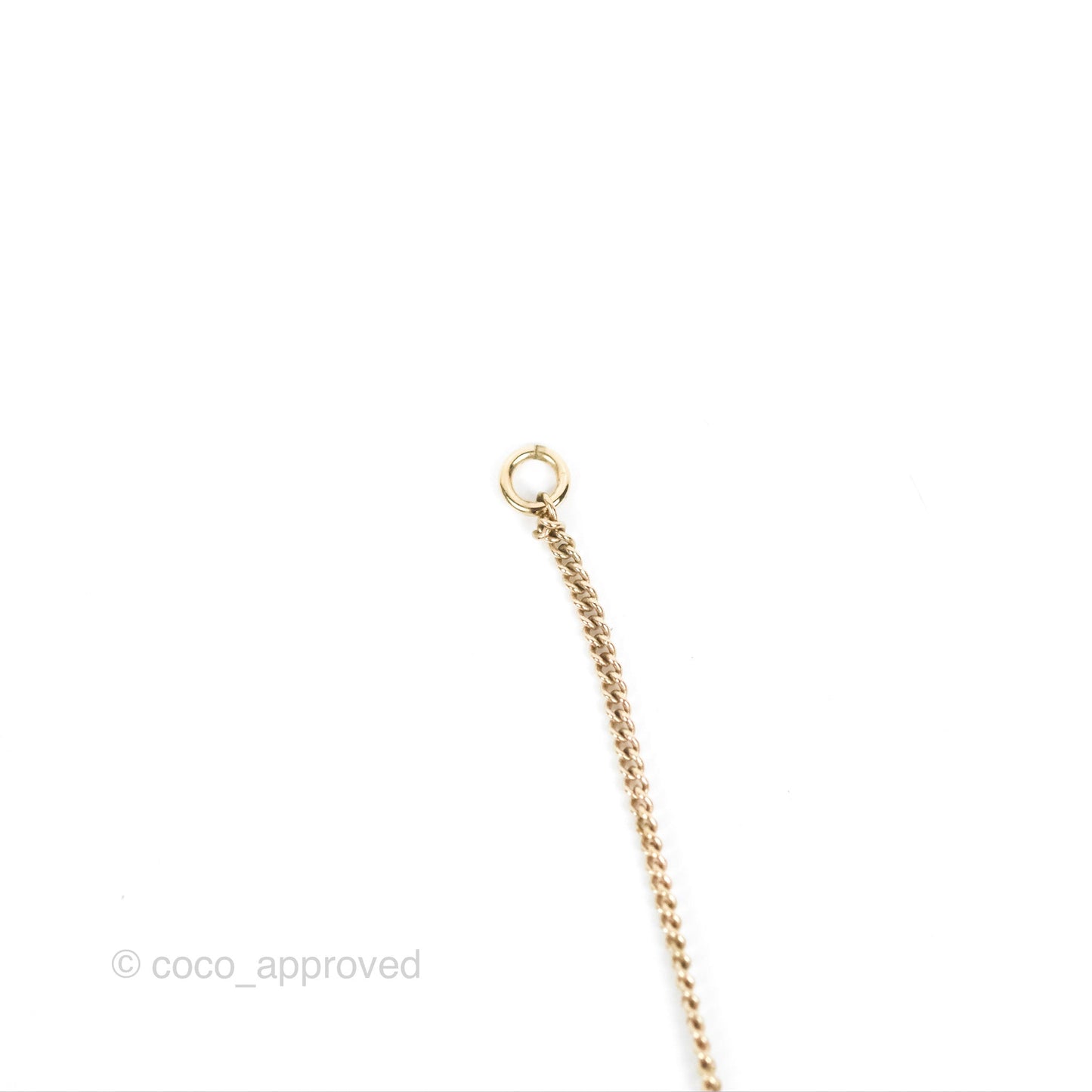 Chanel Crystal Pearl CC Drop Necklace Gold 18B