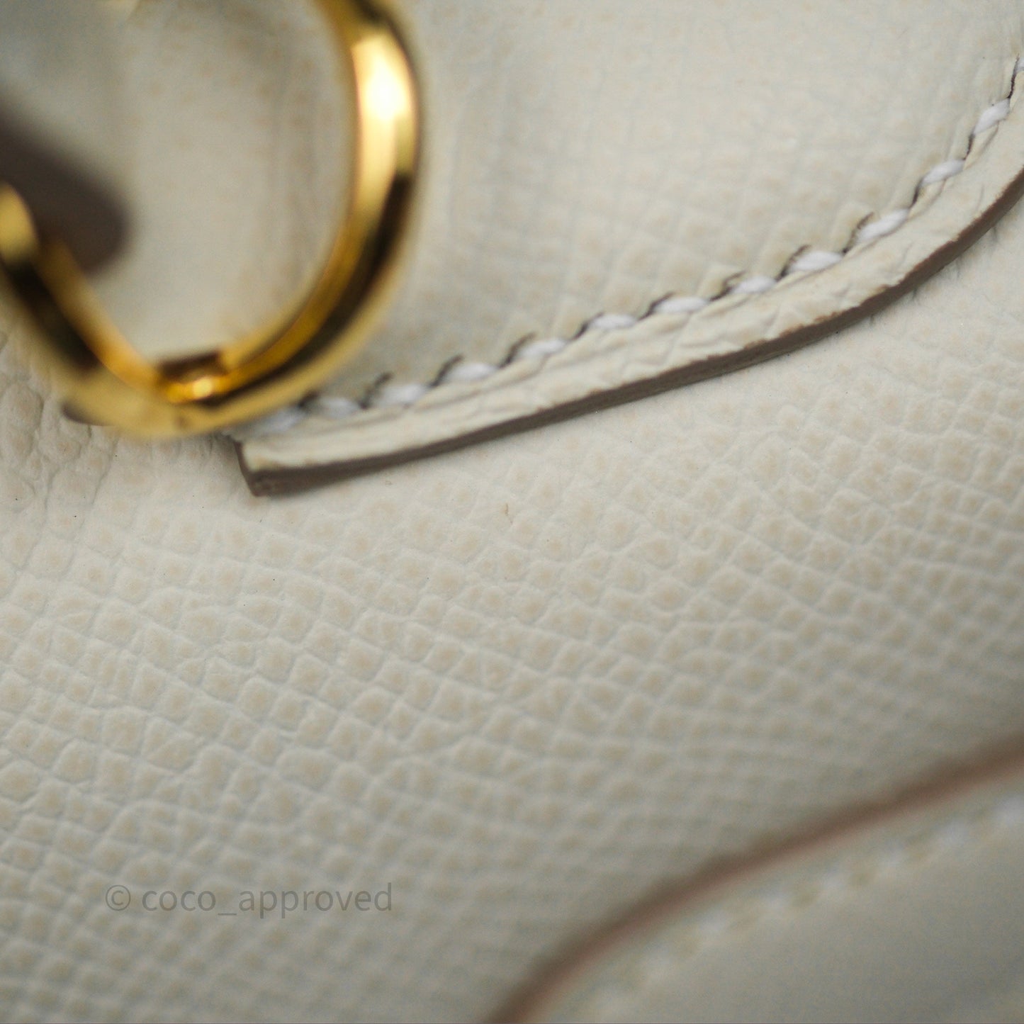 Hermès Kelly 28 Sellier Craie 10 Epsom Gold Hardware
