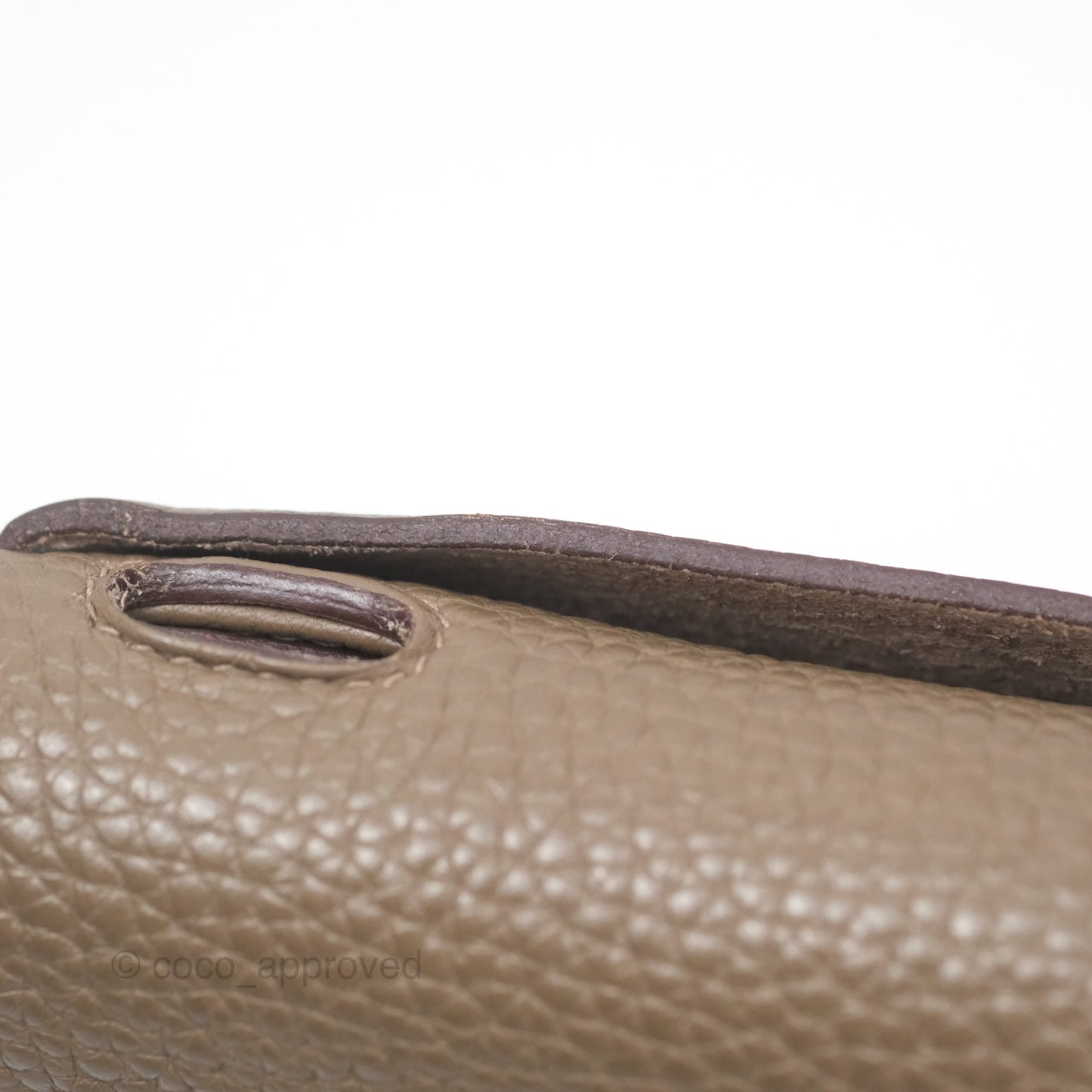 Hermès Halzan 31 Etoupe Clemence Palladium Hardware