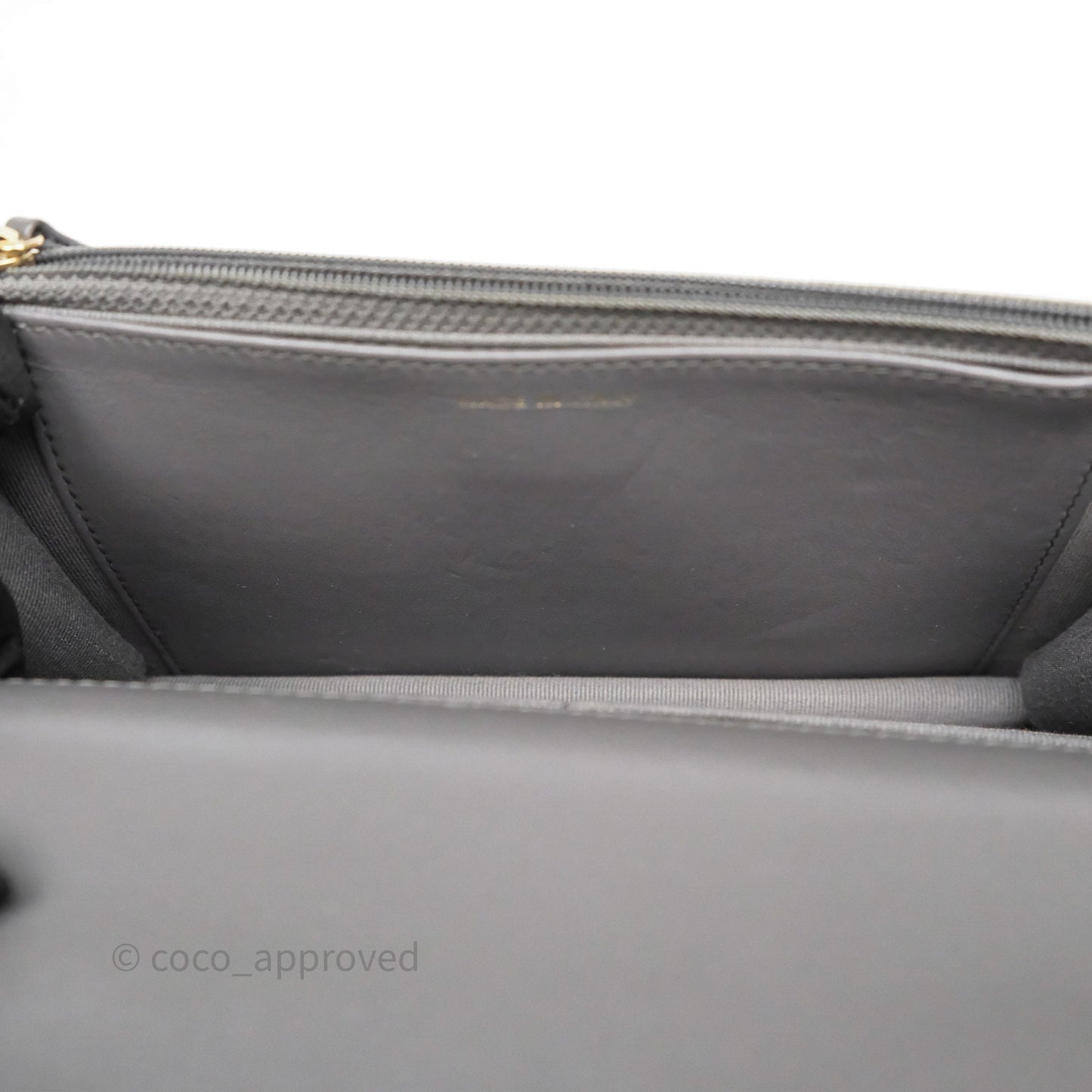 Chanel 19 Wallet on Chain WOC Grey Lambskin Mixed Hardware
