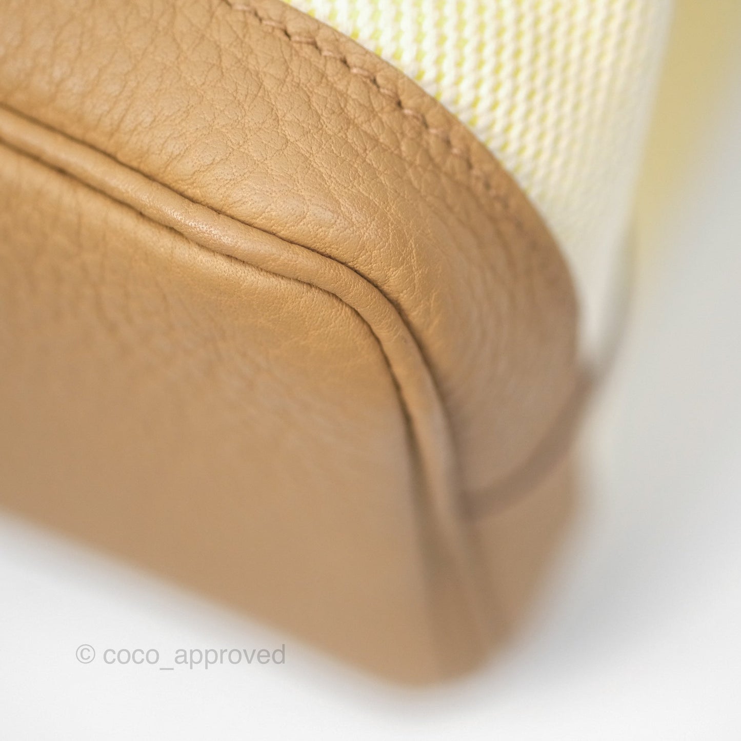 Hermès Garden Party 30 Canvas Ecru-Jaune Citron 9N/ Biscuit 48