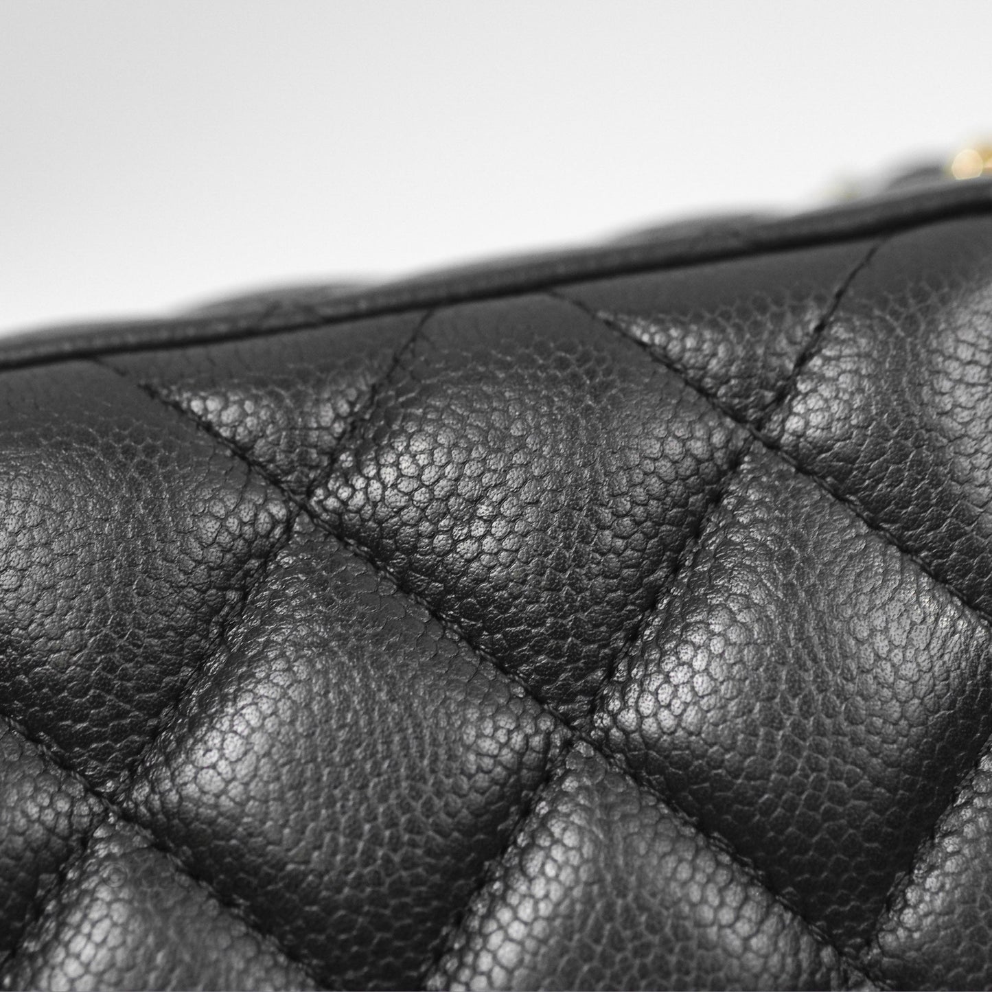 Chanel Vanity Rectangular with CC Chain Black Caviar Gold Hardware