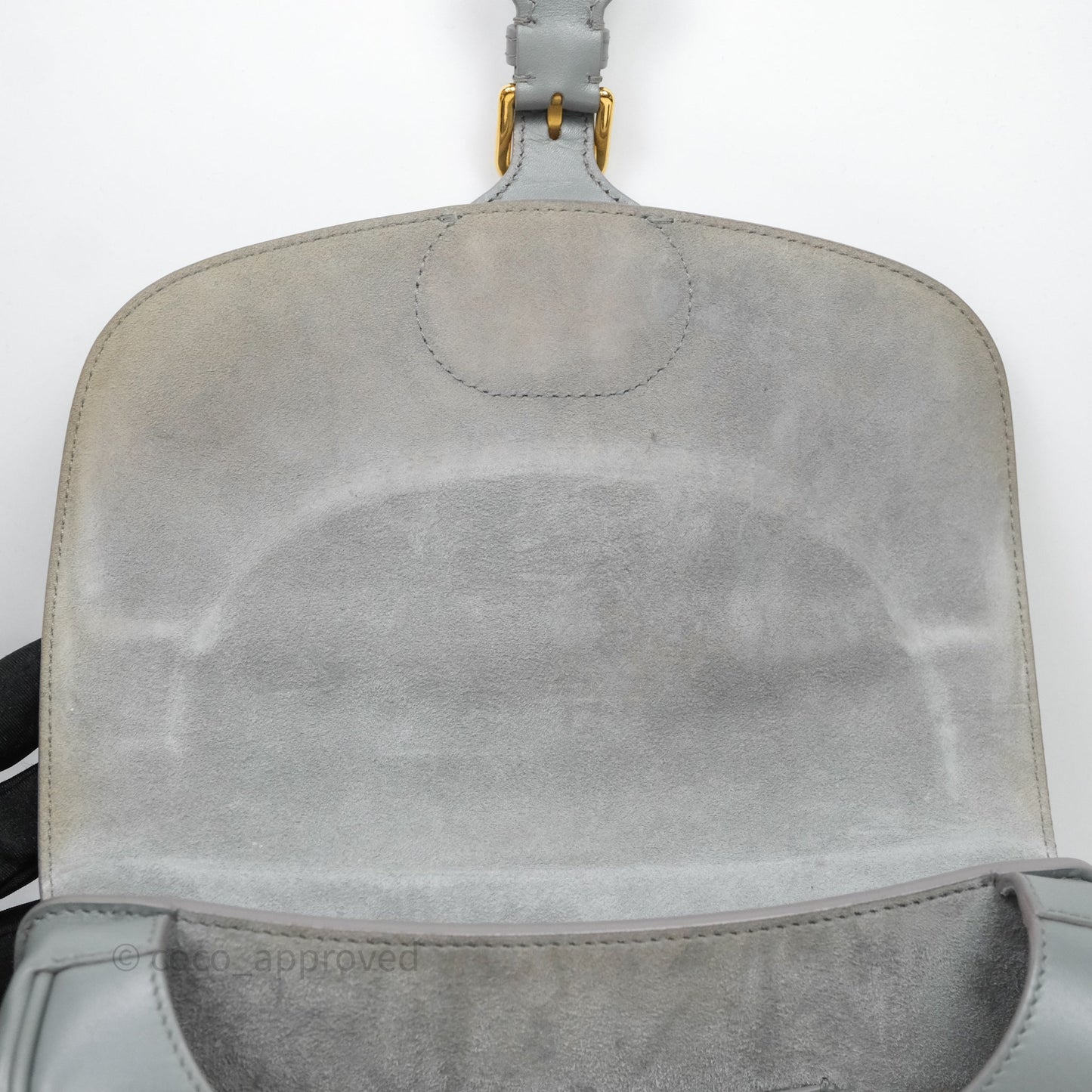 Christian Dior Medium Bobby Flap Grey Box Calfskin