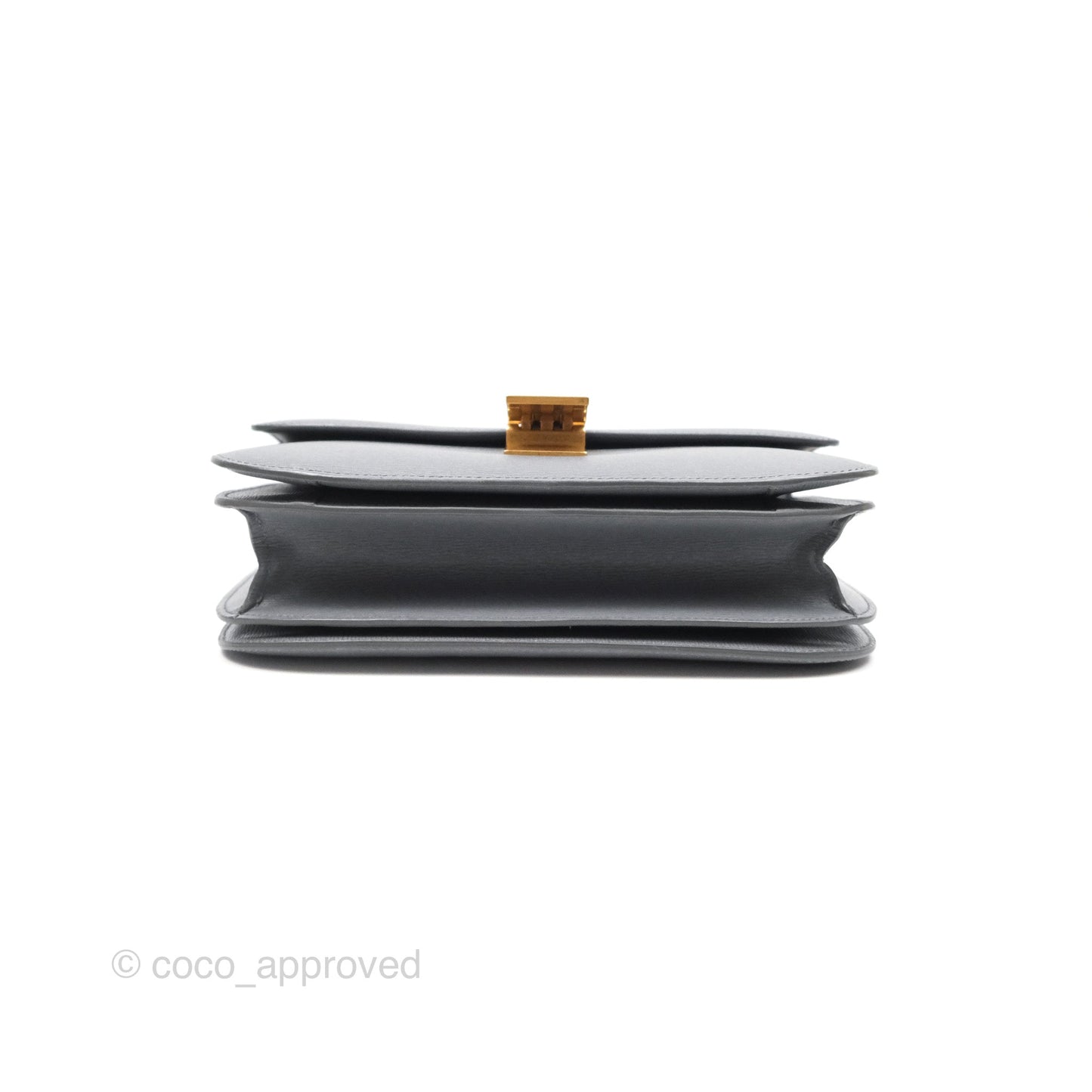 Celine Medium Classic Box Flap Grey Liege Calfskin