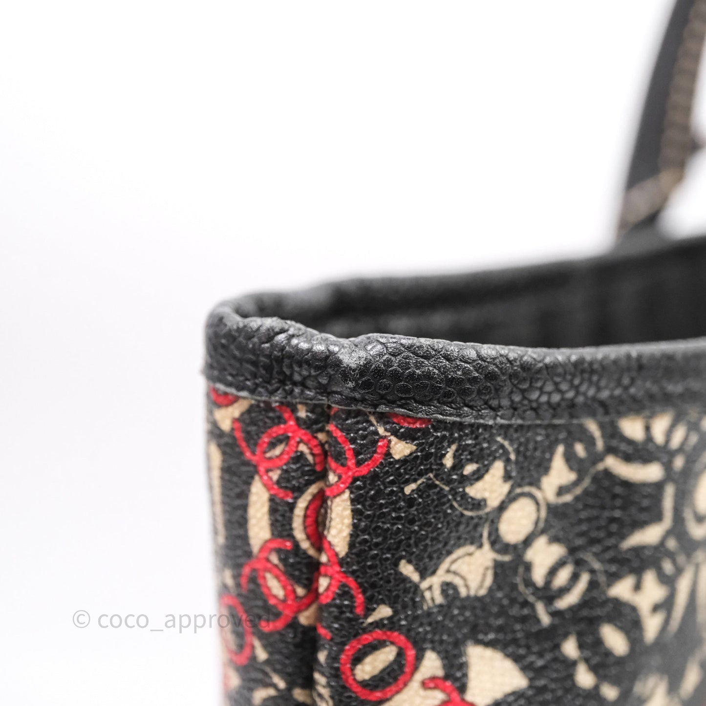 Chanel CC Print Logo Tote Bag Black