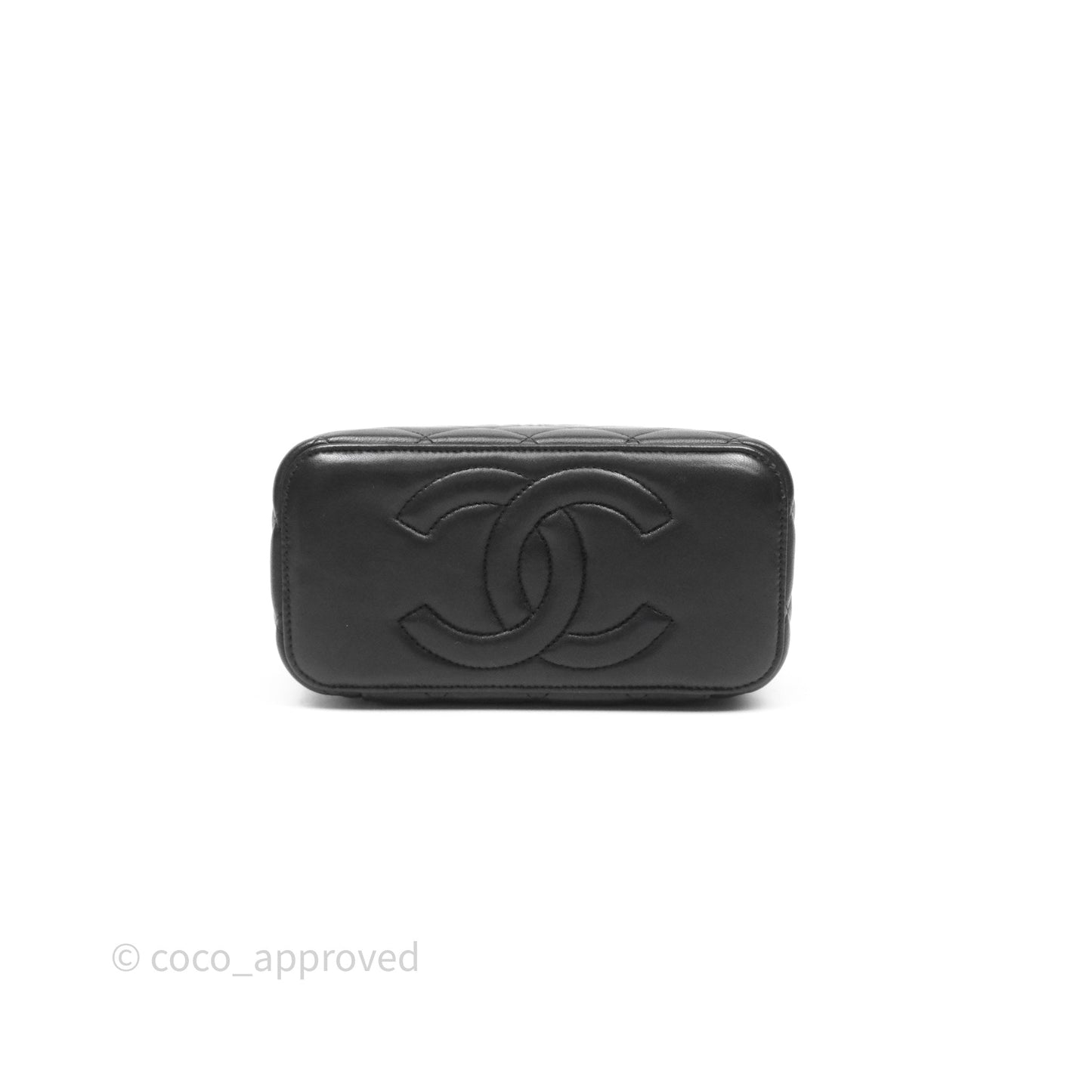 Chanel Vanity Rectangular Top Handle So Black Lambskin