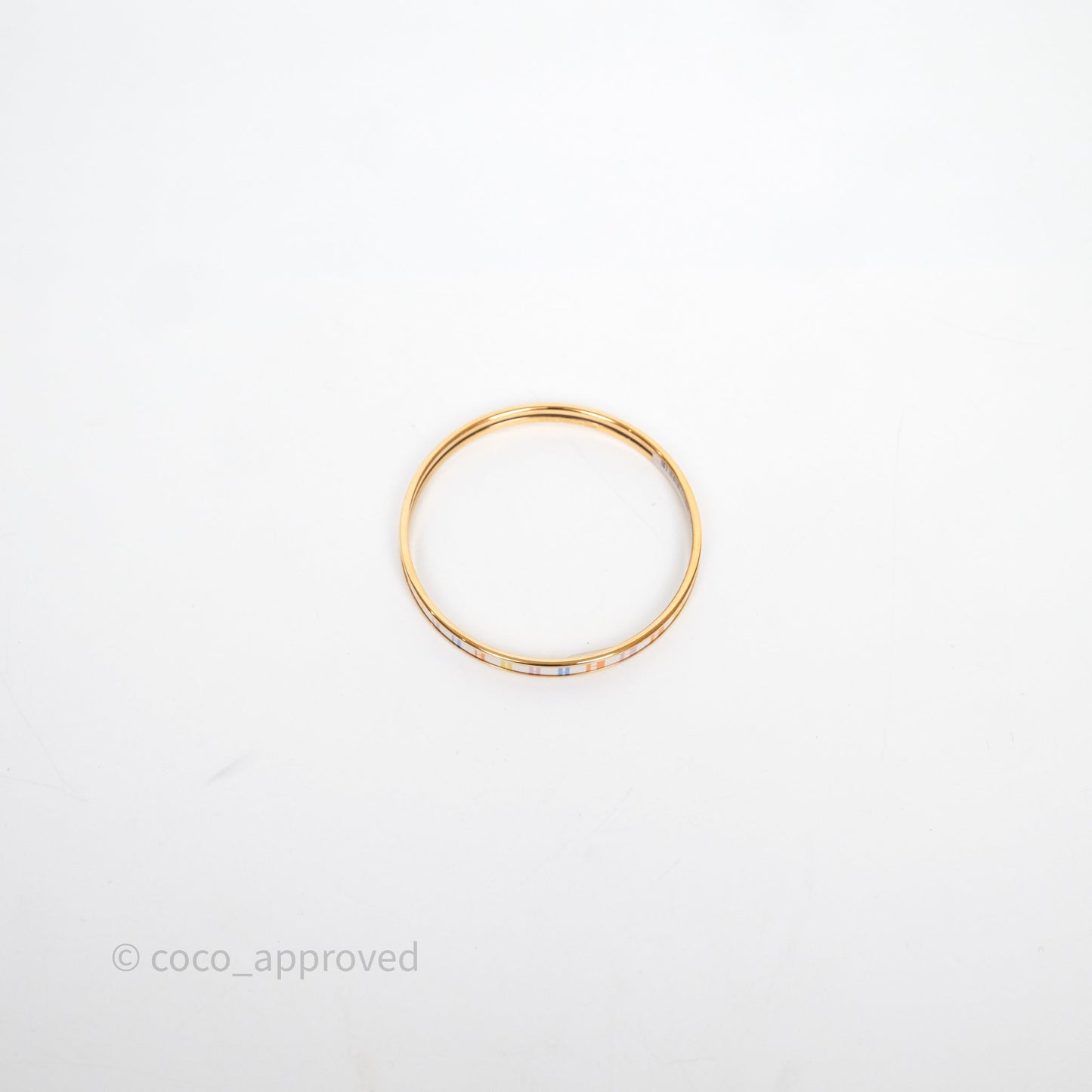 Hermès OP'H Bangle White/ Multicolor Rose Gold Hardware
