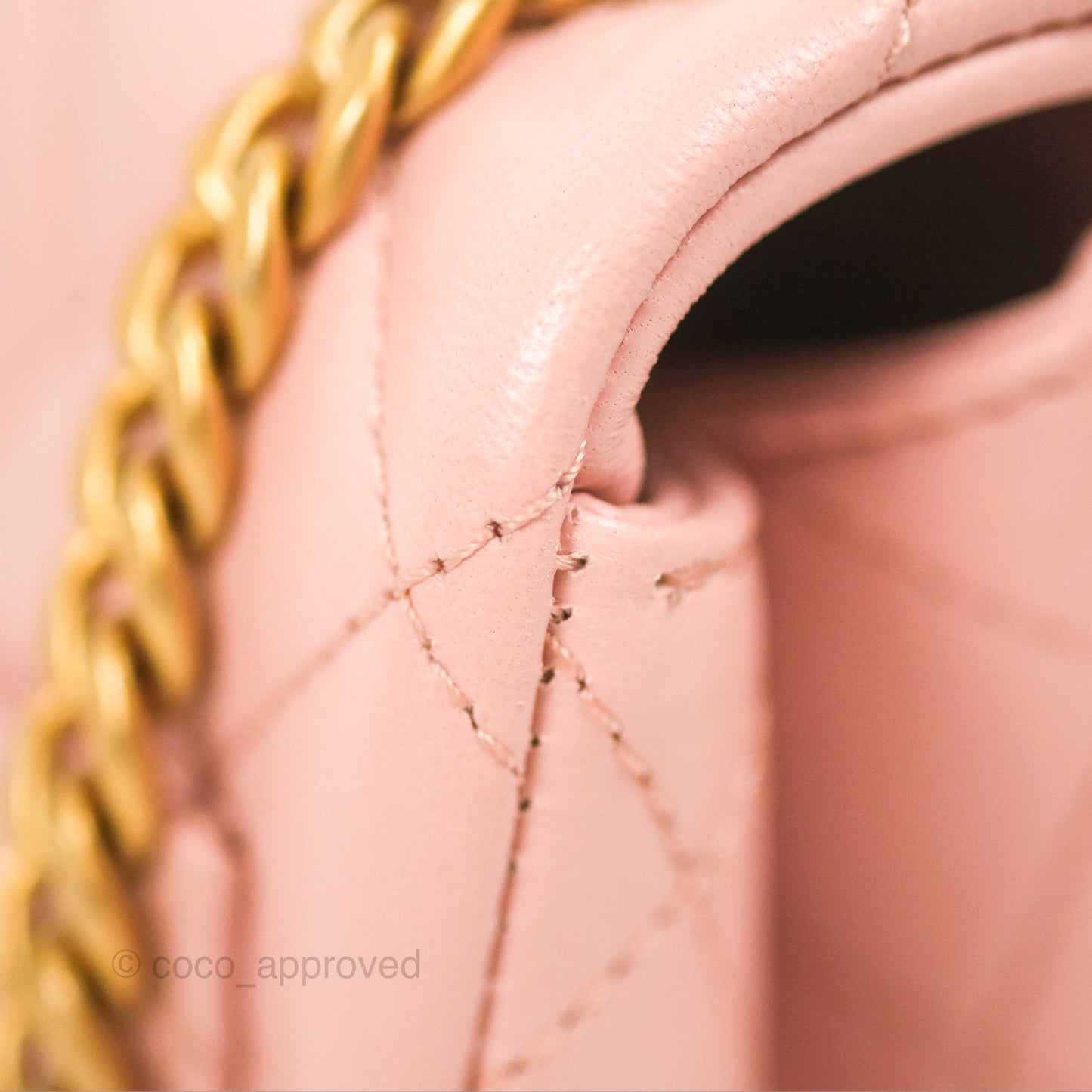 Chanel Quilted Mini Square Flap with Camellia Adjustable Chain Pink Clair Lambskin 23S