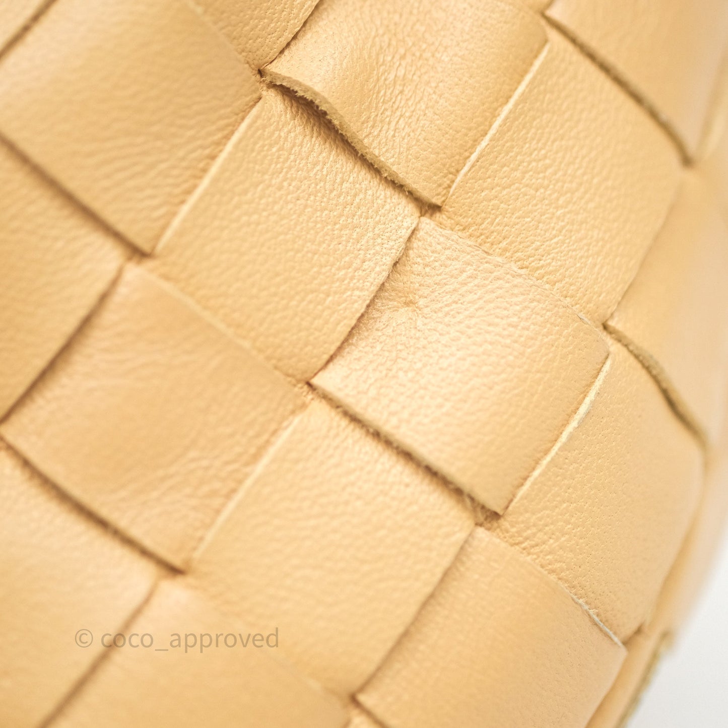 Bottega Veneta Mini Jodie Bag Intrecciato Almond Lambskin