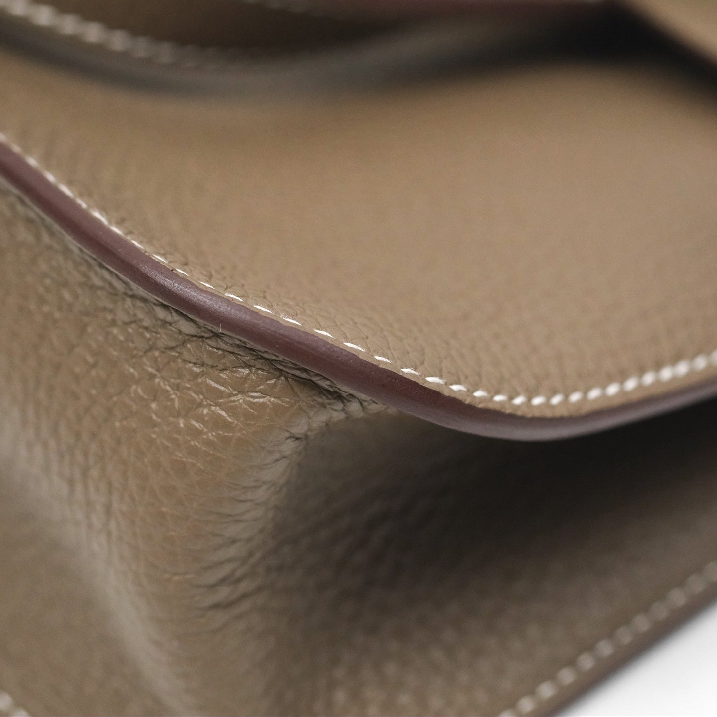 Hermès Halzan 25 Etoupe Clemence Palladium Hardware