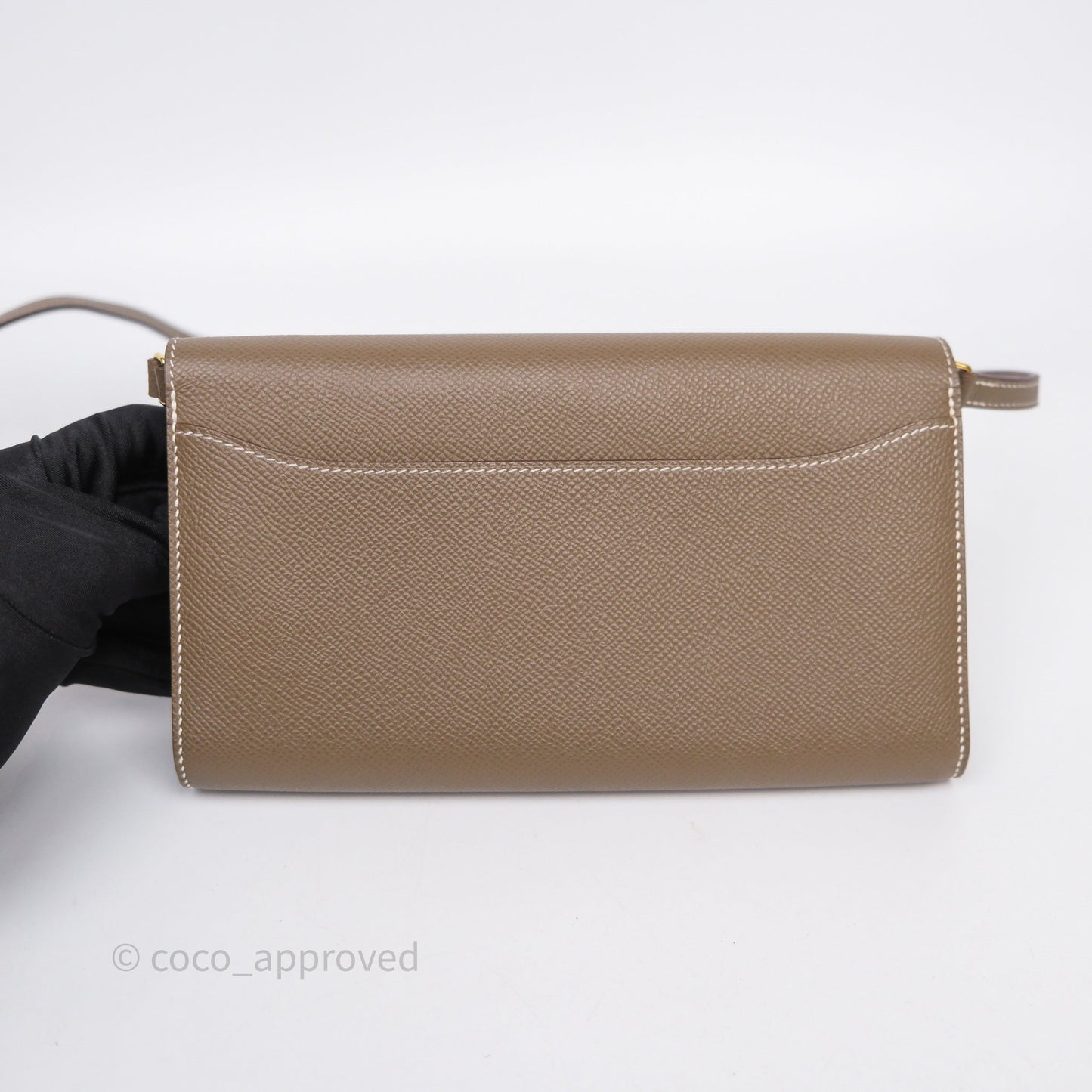 Hermès Constance To Go Wallet Etoupe 18 Epsom Gold Hardware