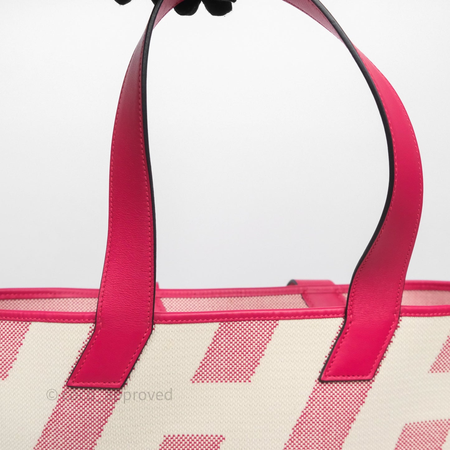 Hermès Cabas H en Biais 40 Bag Ecru / Framboise