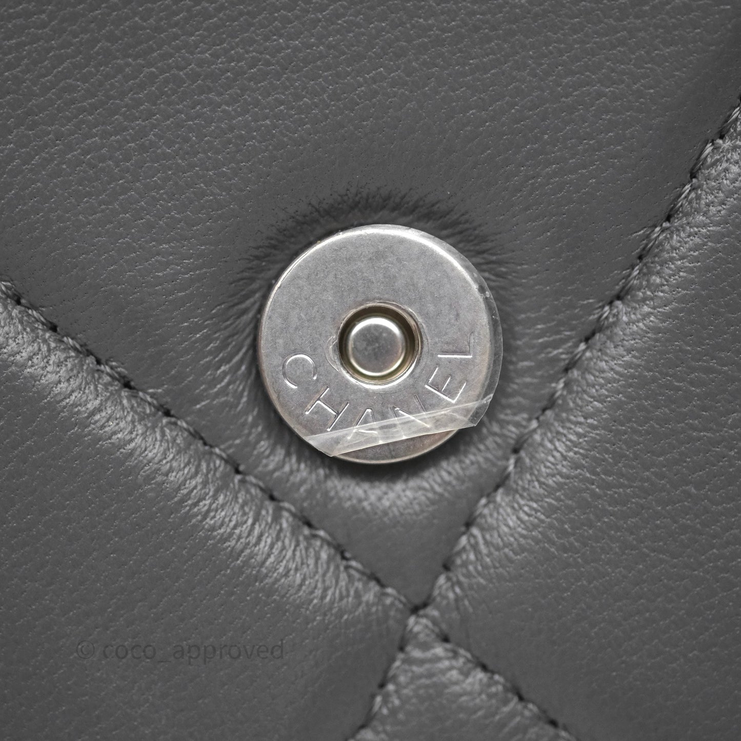 Chanel 19 Wallet on Chain WOC Grey Lambskin Mixed Hardware