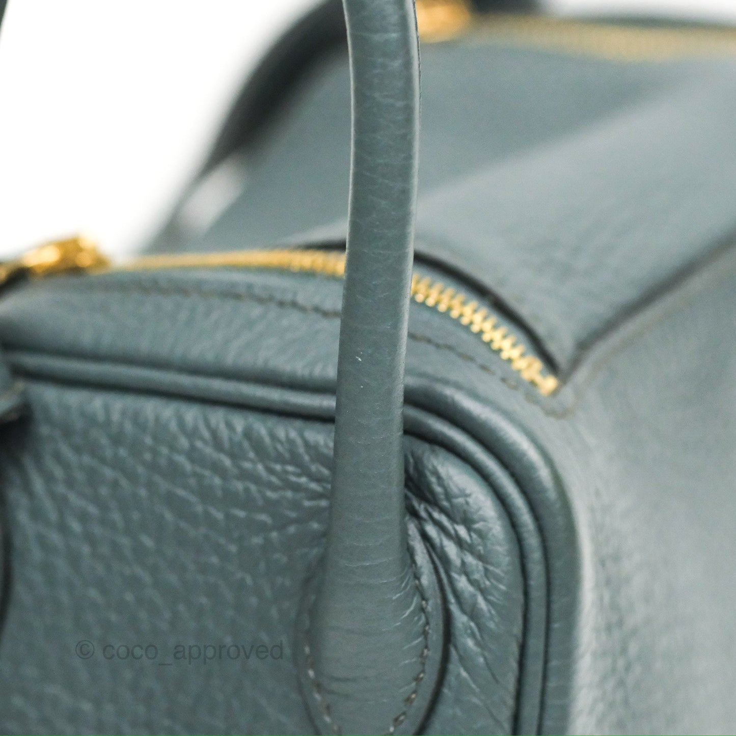 Hermès Mini Lindy 20 Bleu Orage Clemence Gold Hardware