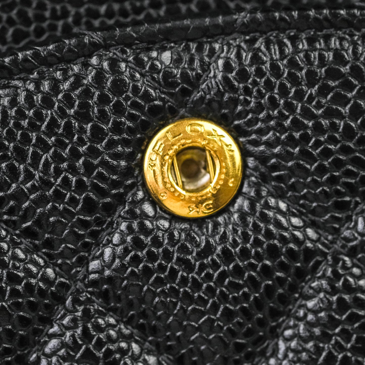 Chanel Vintage Quilted M/L Medium Double Flap Black Caviar 24K Gold Hardware