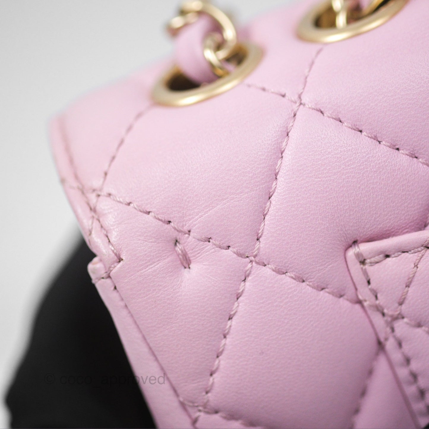 Chanel Quilted Flap Bag Pink Lambskin Aged Gold Hardware
