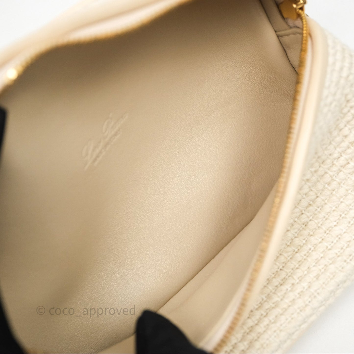 Loro Piana Extra Pocket L19 Beige Cotton-Linen Gold Hardware