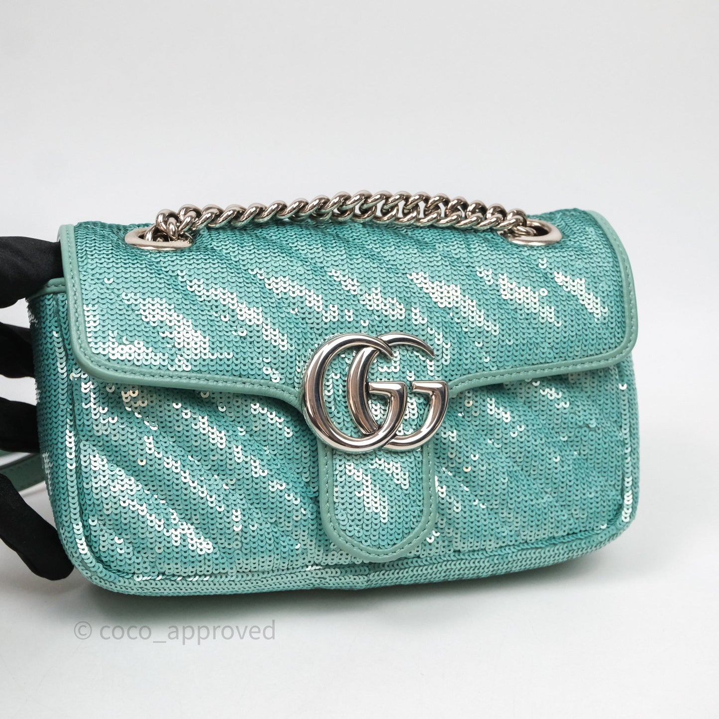 Gucci Mini Marmont Small Sequin Silver Hardware