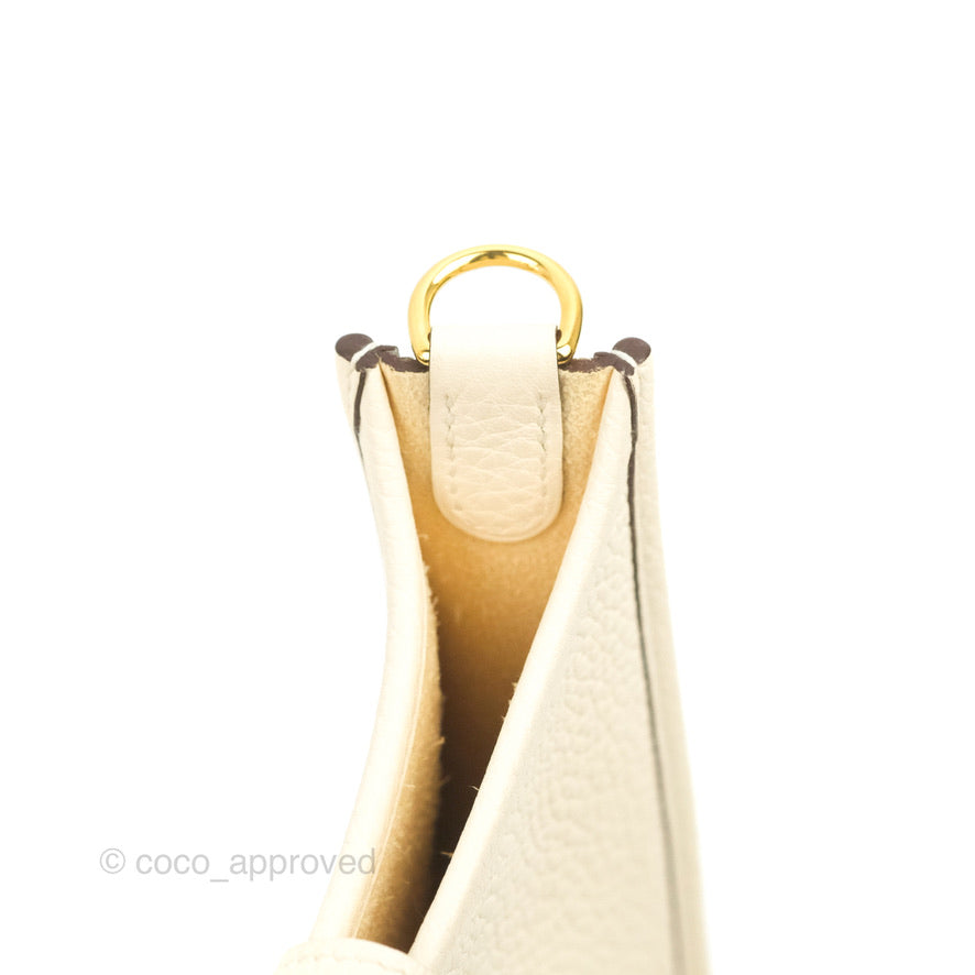 Hermès Mini Evelyne 16 Nata Clemence Gold Hardware