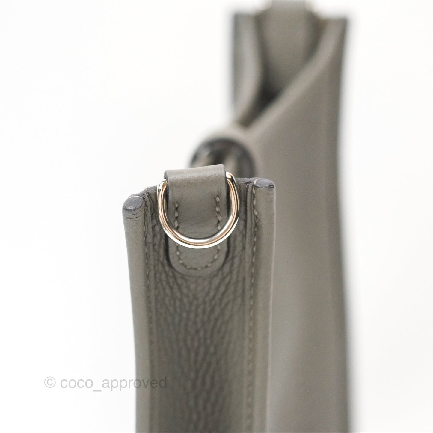 Hermès Mini Evelyne 16 Gris Meyer 0L Clemence Palladium Hardware