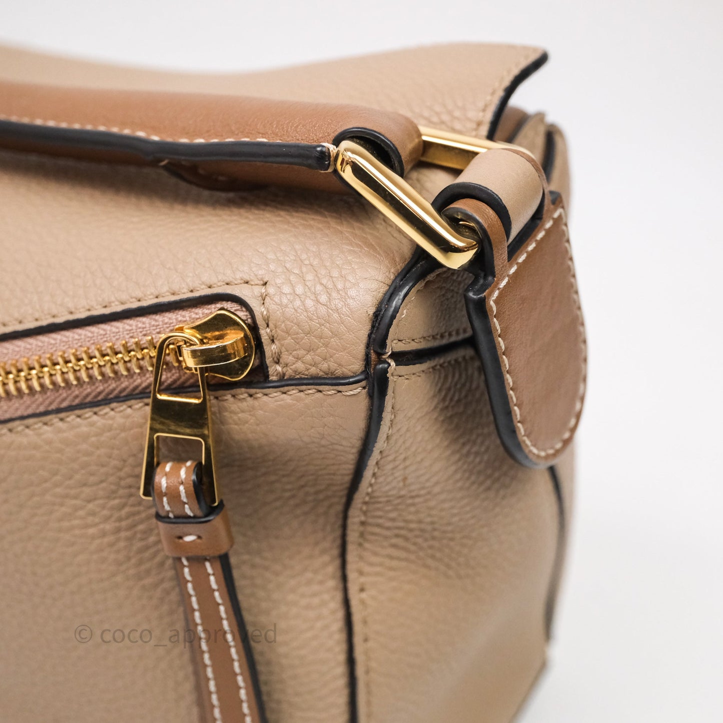 Loewe Small Puzzle Bag Sand Mink Grained Calfskin