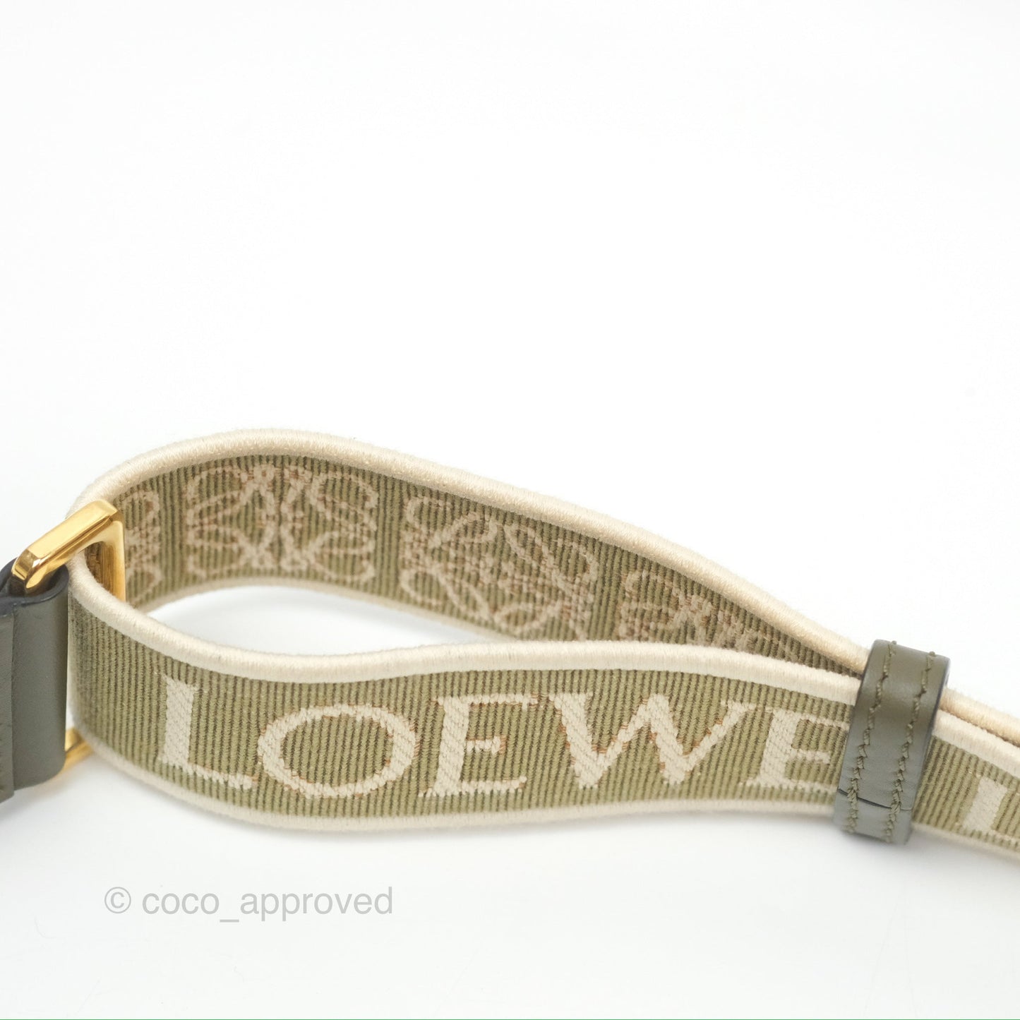 Loewe Mini Gate Dual Bag Soft Calfskin & Jacquard Strap Autumn Green