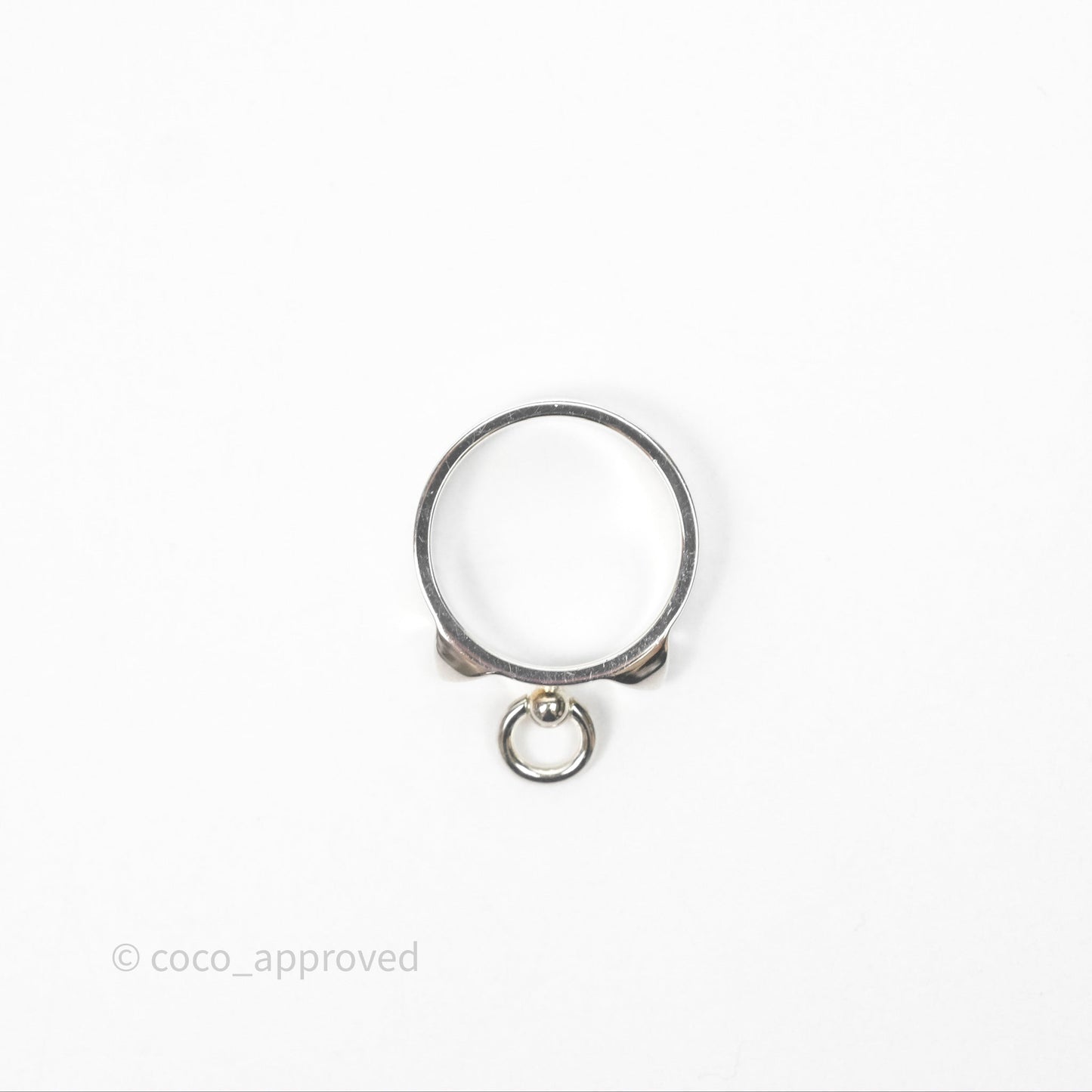 Hermes Collier de Chien Ring PM Sterling Silver Size 51