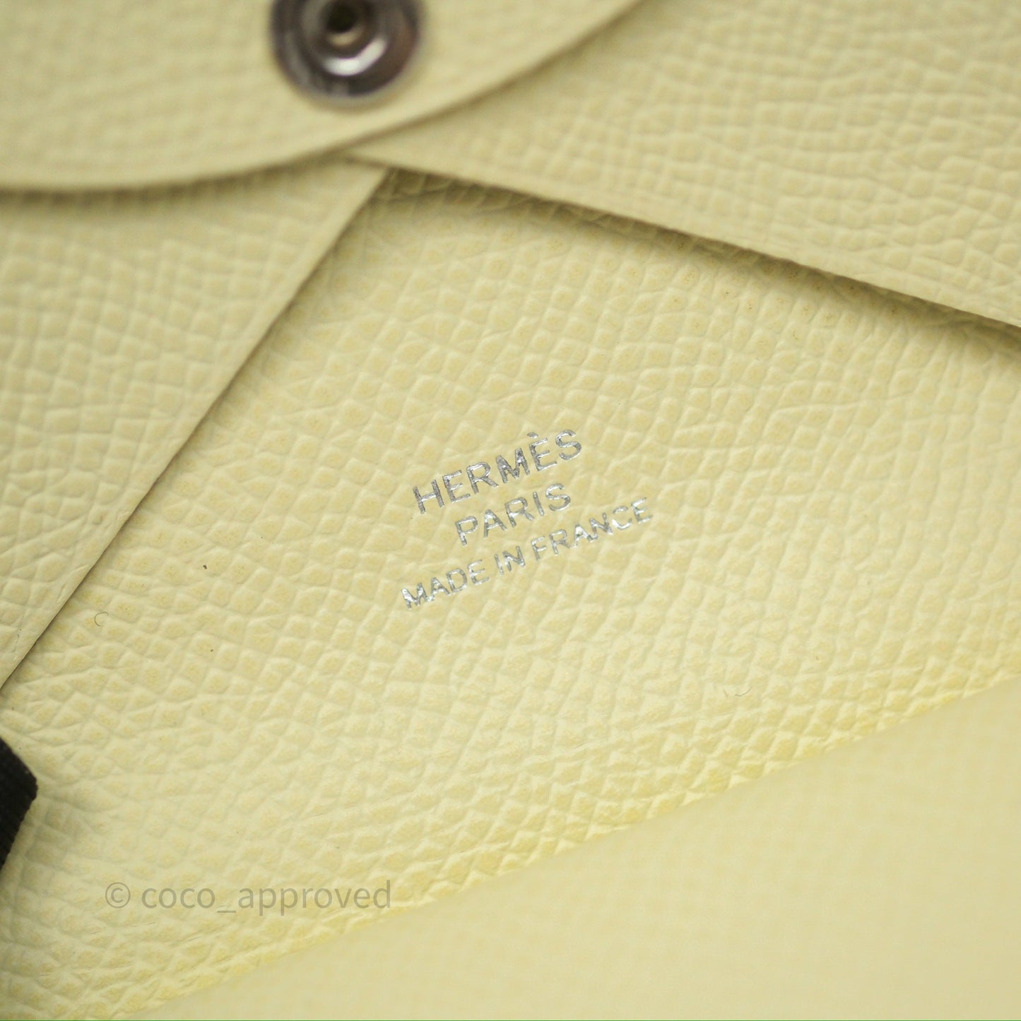 Hermès Calvi Card Holder Jaune Milton I8 Epsom