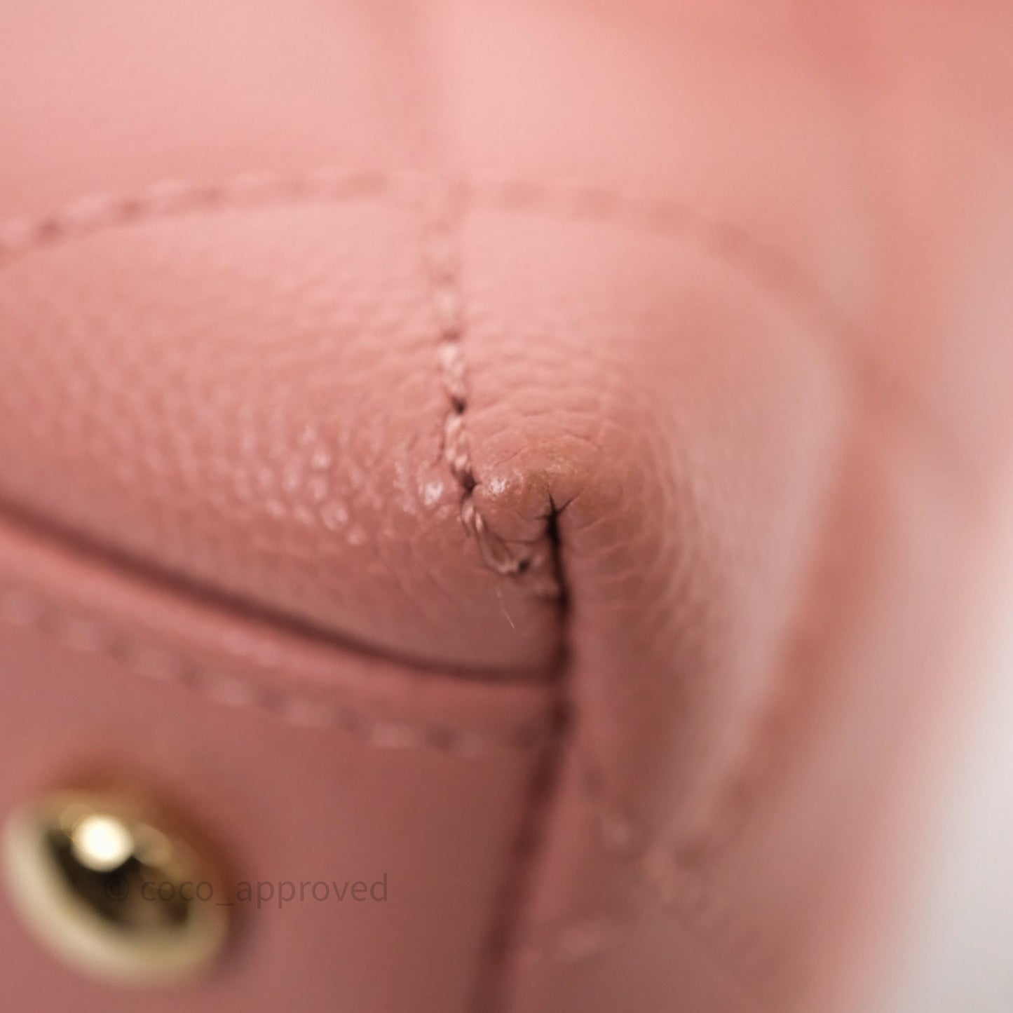 Chanel Small Coco Handle Quilted Pink Caviar Gold Hardware
