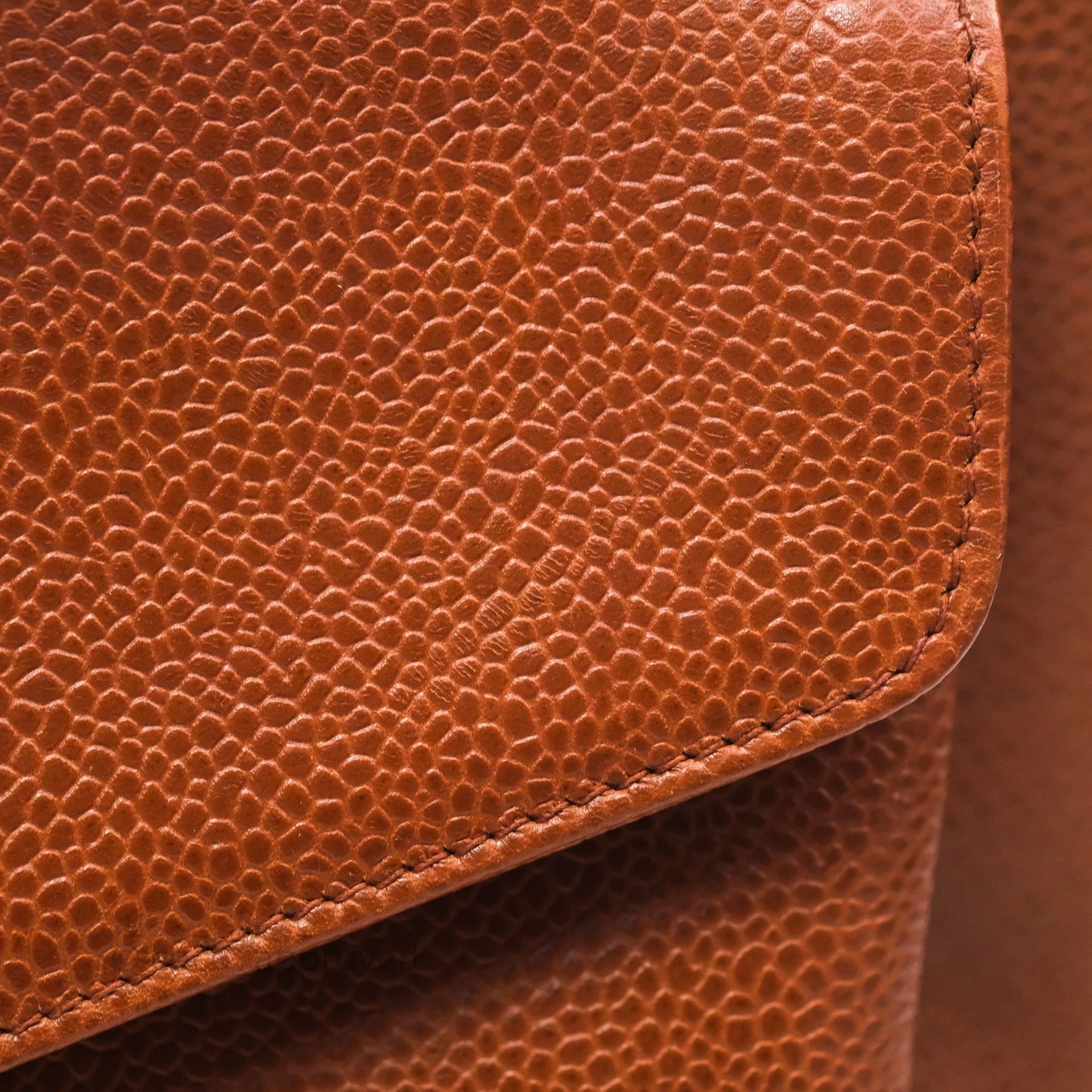 Chanel Vintage Tote Caramel Caviar 24K Gold Hardware